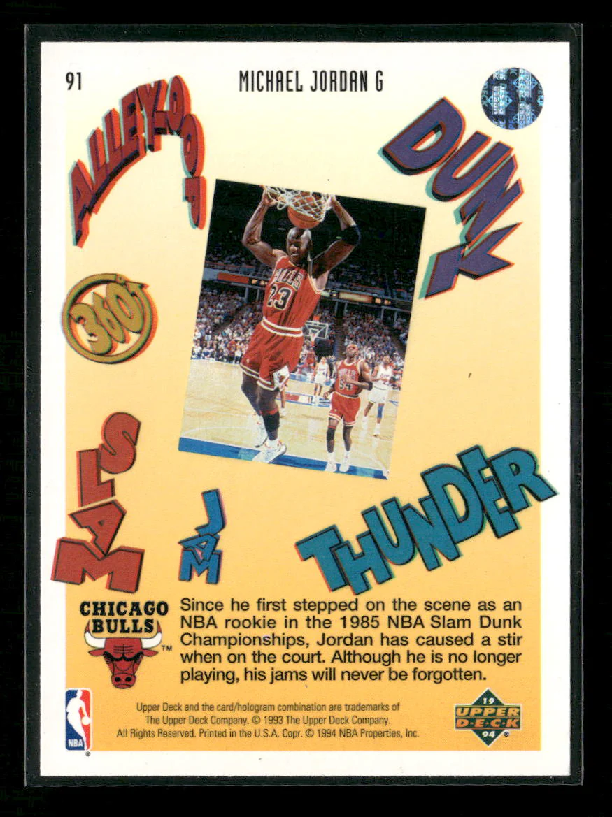 1993-94 Upper Deck Pro View Michael Jordan #91 - Image 2