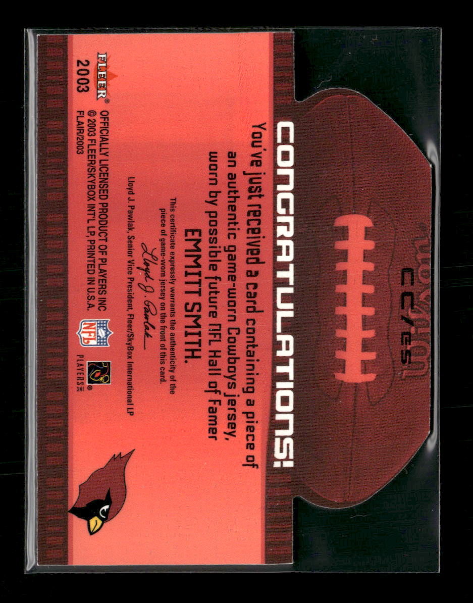 2003 Flair Canton Calling Emmitt Smith #CC/ES - Image 2