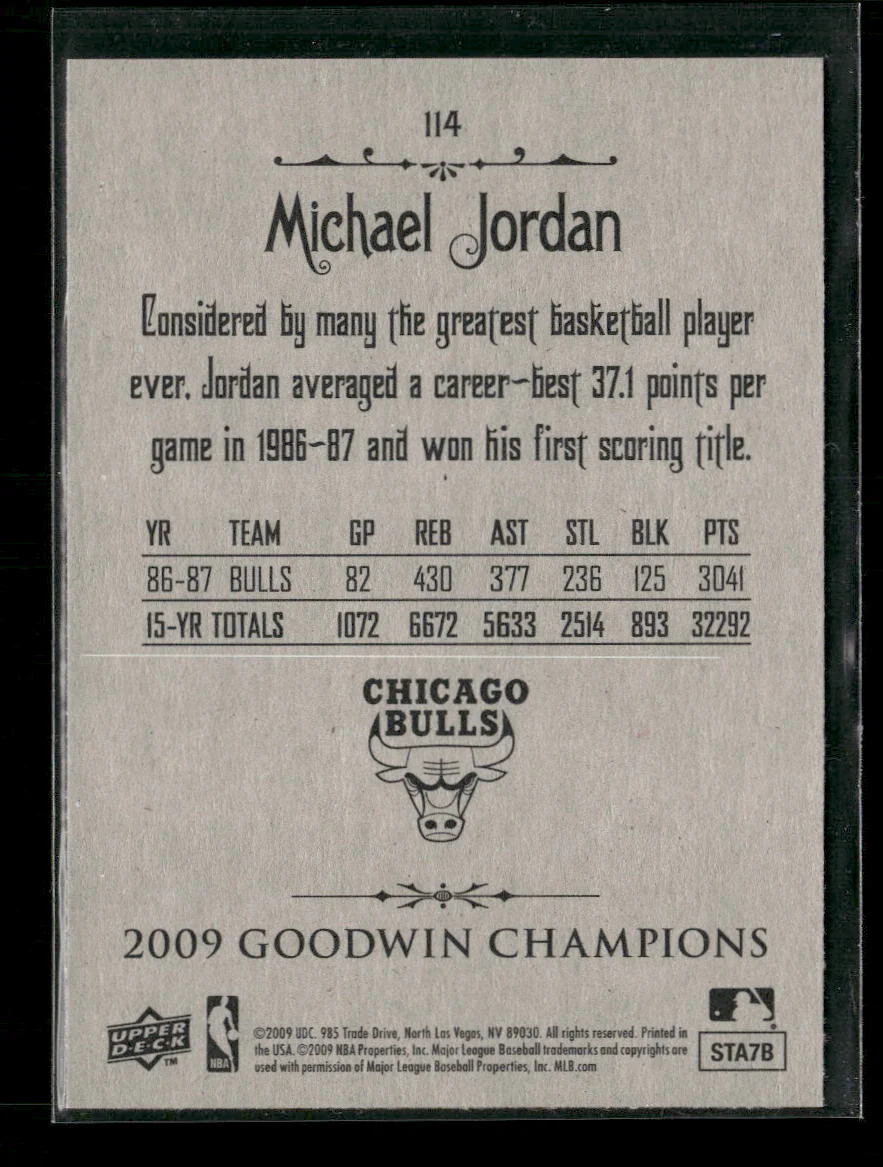 2009 Upper Deck Goodwin Champions Michael Jordan #114 - Image 2