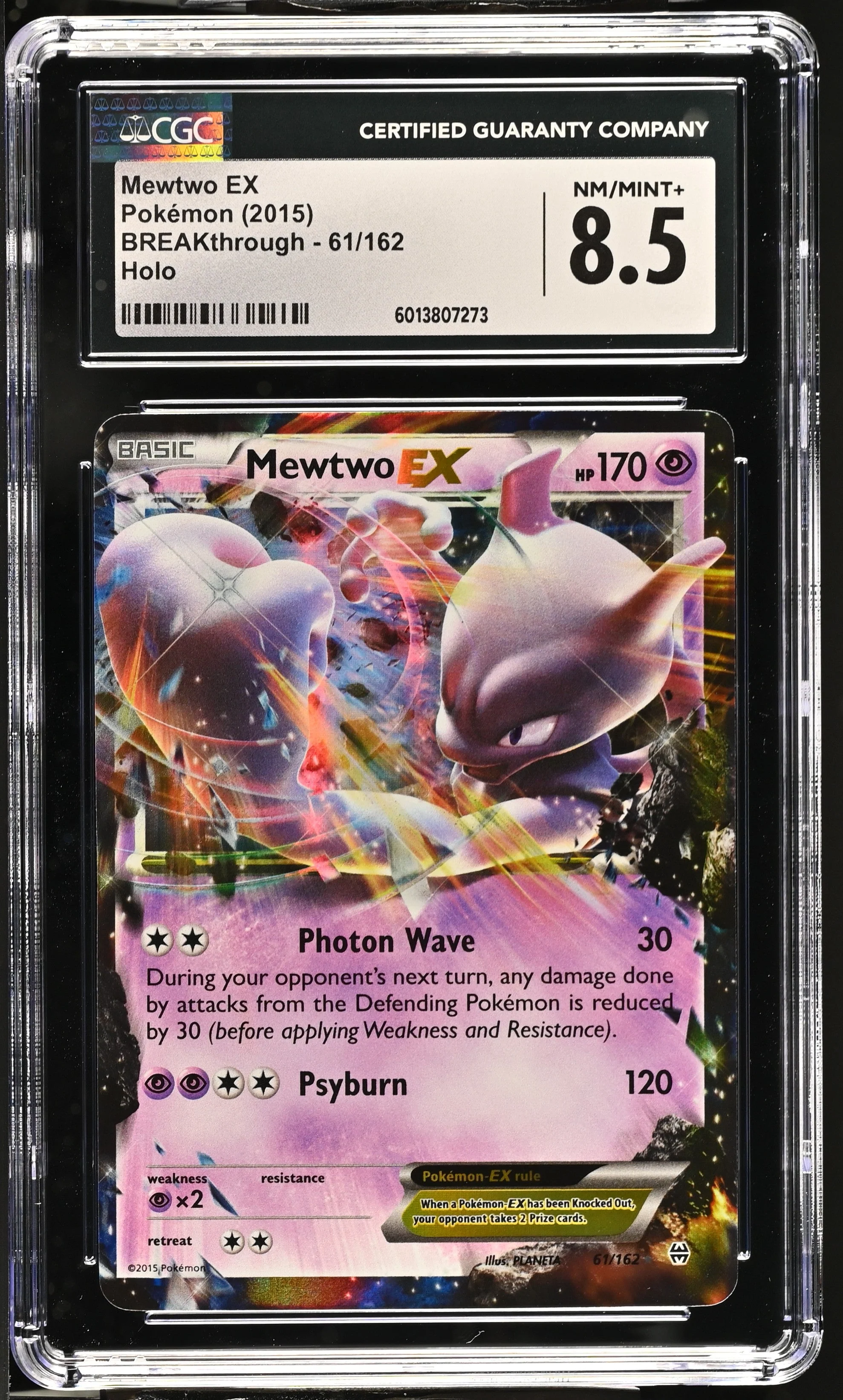 2015 BREAKthrough Mewtwo EX 8.5 CGC #61/162
