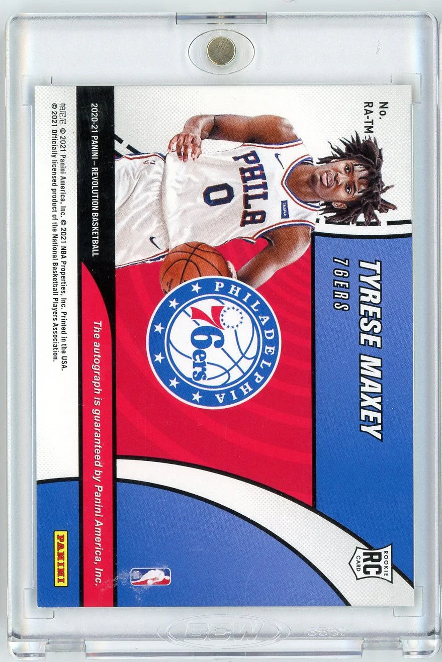 2020 Panini Revolution Tyrese Maxey #RA-TM Autograph Rookie RC Basketball Card - Image 2