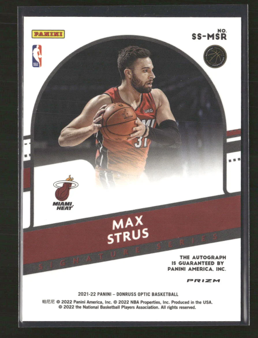 2021-22 Donruss Optic Signature Series Holo Max Strus Auto #SS-MSR - Image 2