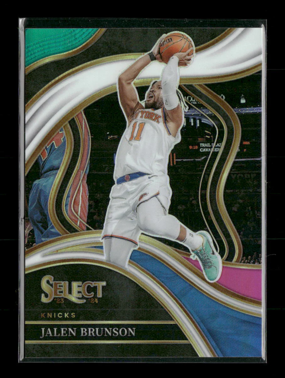 2023-24 Panini Select Teal White Pink Prizms Jalen Brunson #/49 #207