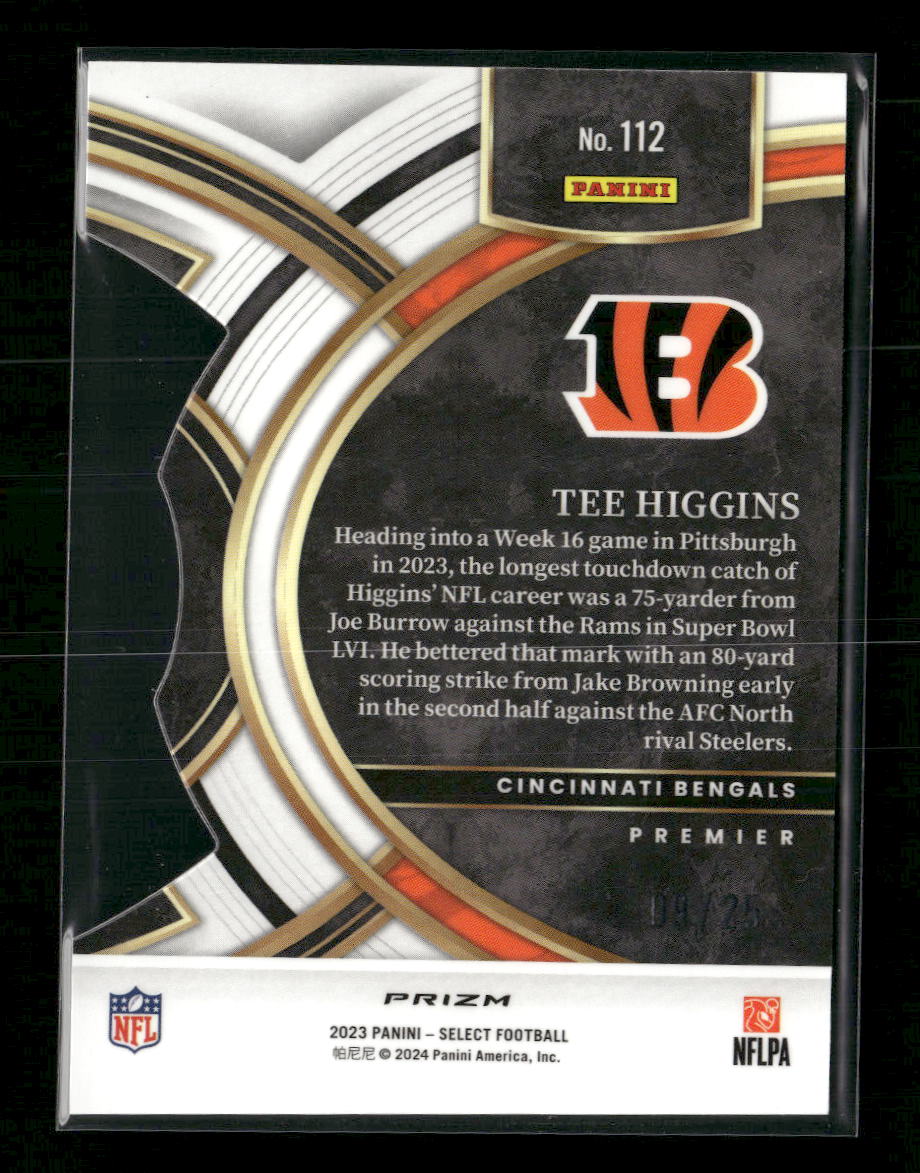 2023 Panini Select Tie-Dye Prizms Die Cuts Tee Higgins #/25 #112 - Image 2