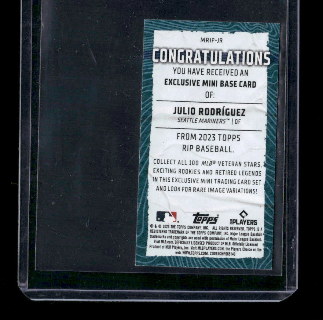 2023 Topps Rip Mini Orange Julio Rodriguez #/60 #MRIP-JR - Image 2