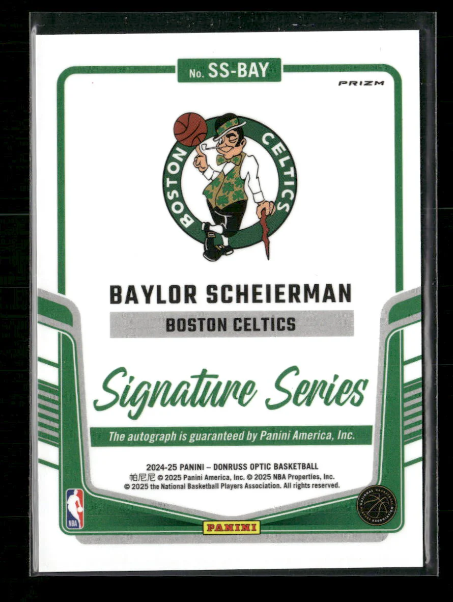 2024-25 Donruss Optic Signature Series Baylor Scheierman Auto #SS-BAY - Image 2