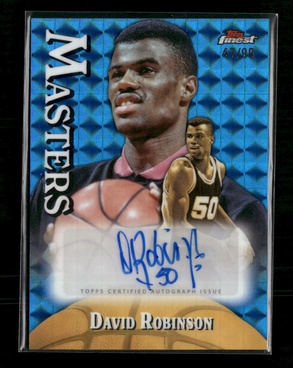 2024-25 Finest Masters Auto Blue Geometric Refractor David Robinson #/99 #MA-DR