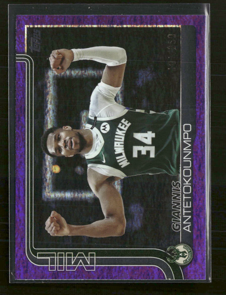 2025-26 Topps Purple Glitter #/250 Giannis Antetokounmpo #54