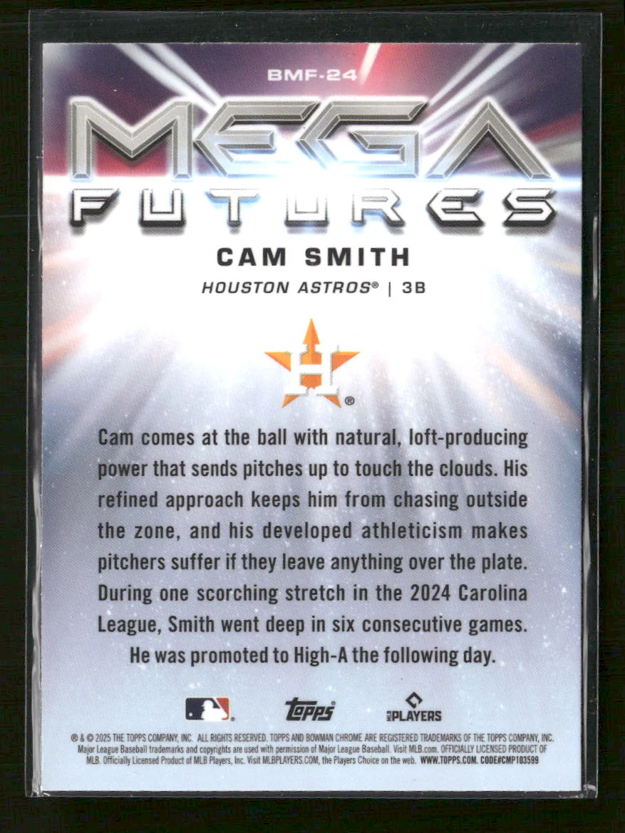 2025 Bowman Mega Futures Cam Smith #BMF-24 - Image 2