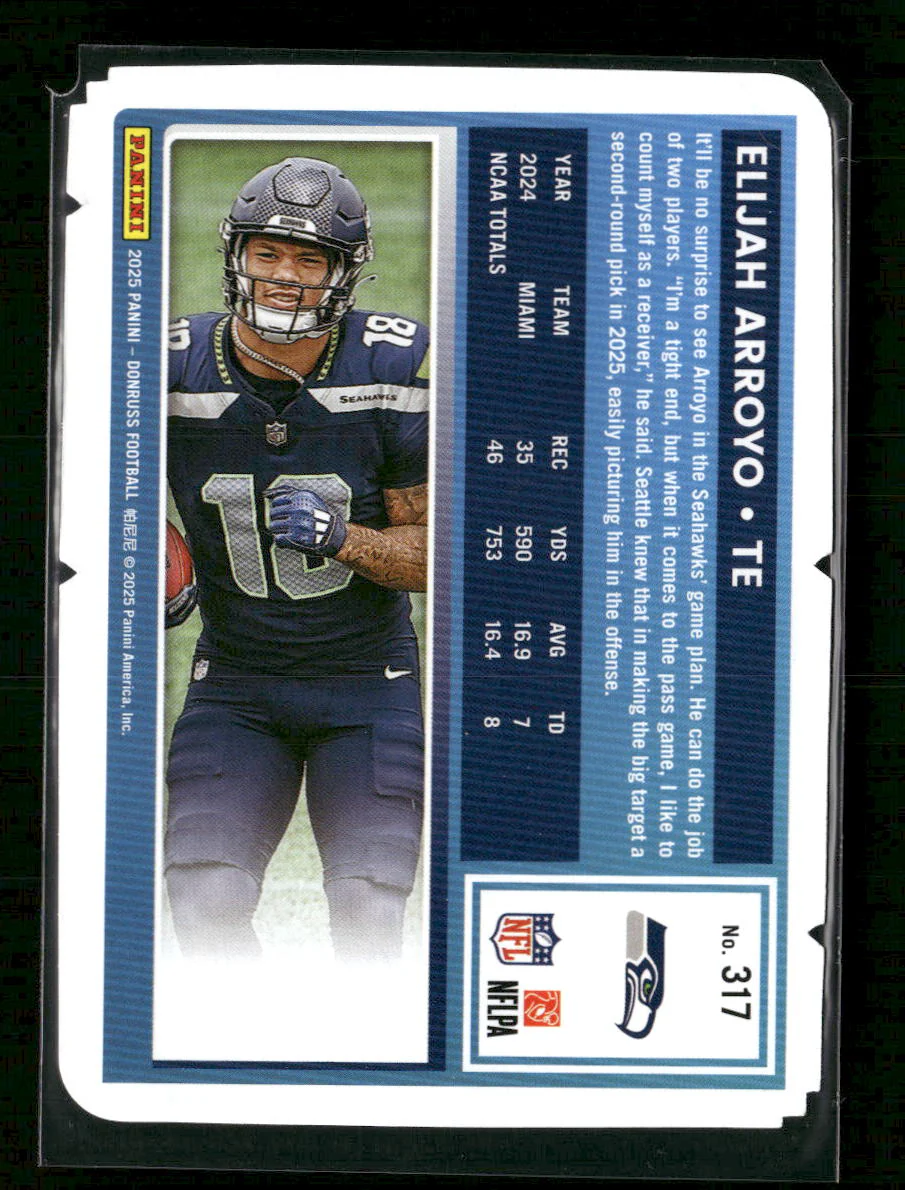 2025 Donruss Press Proofs Silver Elijah Arroyo Rookie #/199 #317 - Image 2
