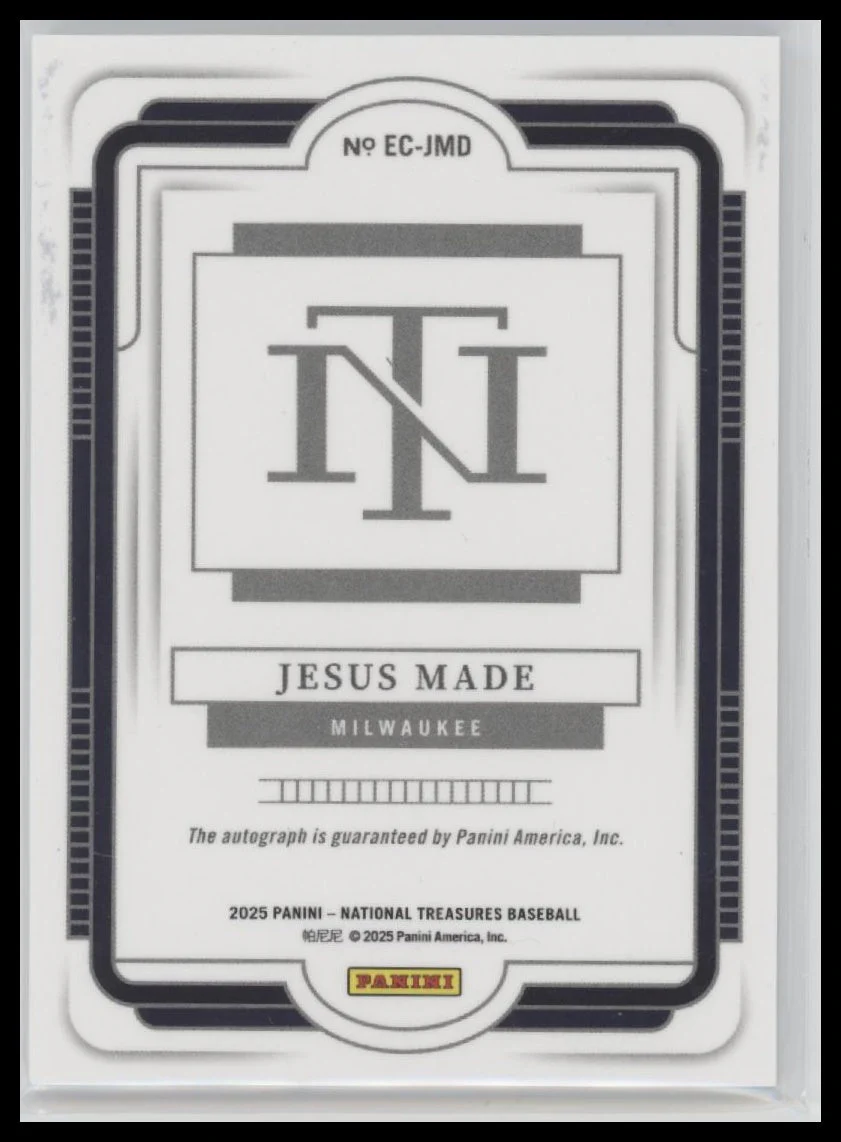 2025 National Treasures Ecklar’s Choice Auto Blue Jesus Made #/49 #EC-JMD - Image 2