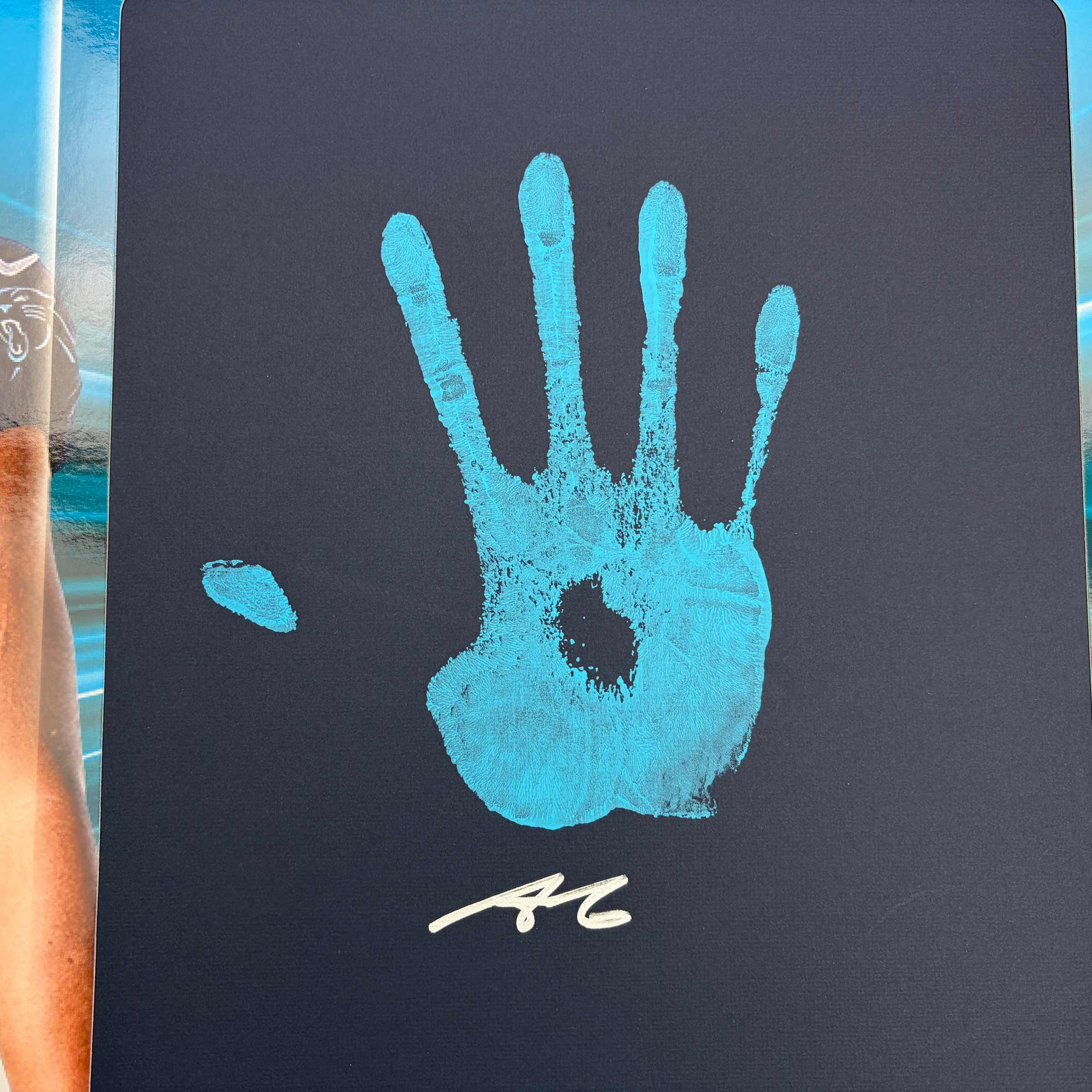 2025 Panini Instant Impressions Tetairoa McMillan #II-13 18x24 Hand Print Autographed Auto /10 Carolina Panthers Rookie RC Oversized Football Card - Image 2