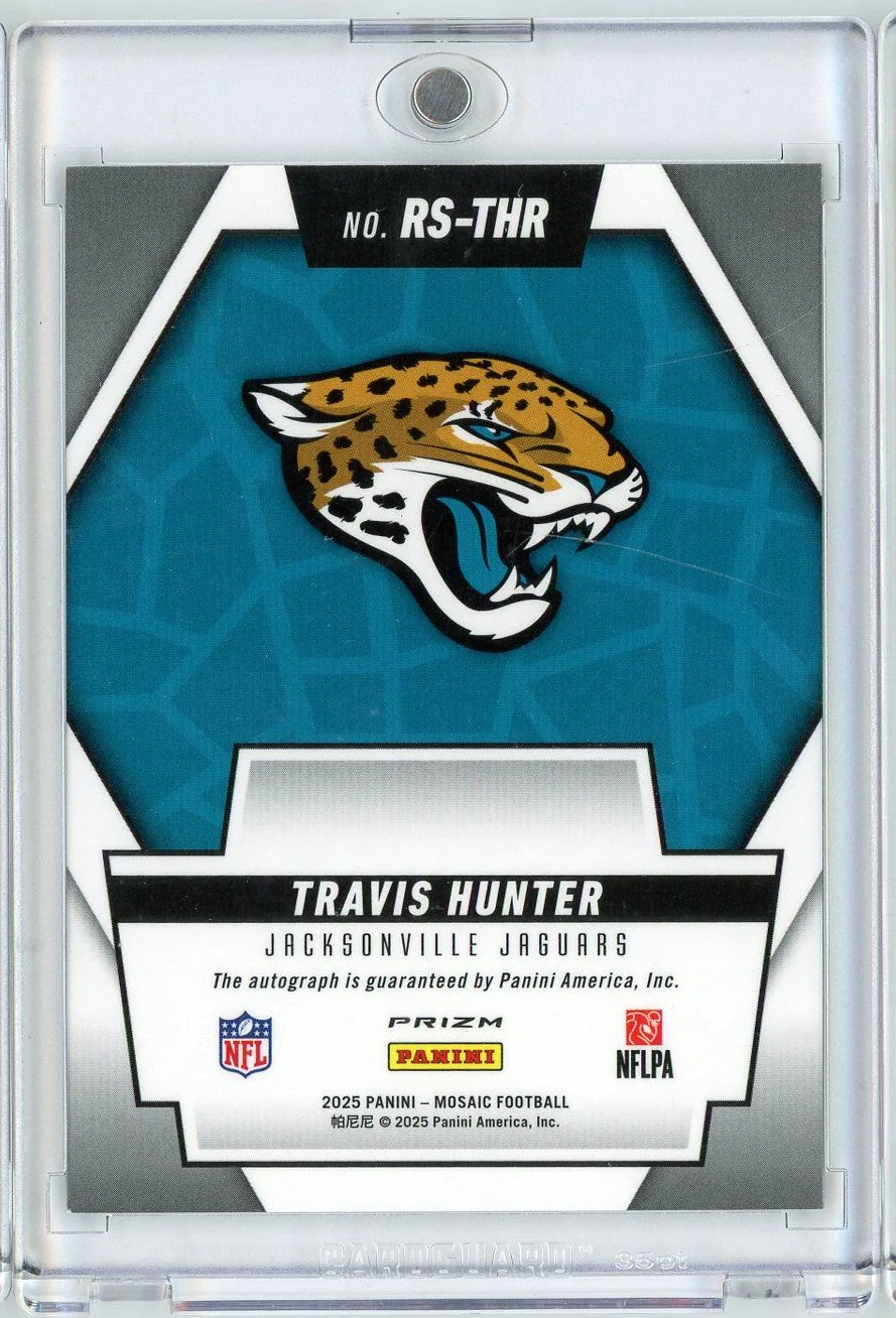 2025 Panini Mosaic Travis Hunter #RSTHR Rookie Scripts Auto Rookie RC Football Card - Image 2