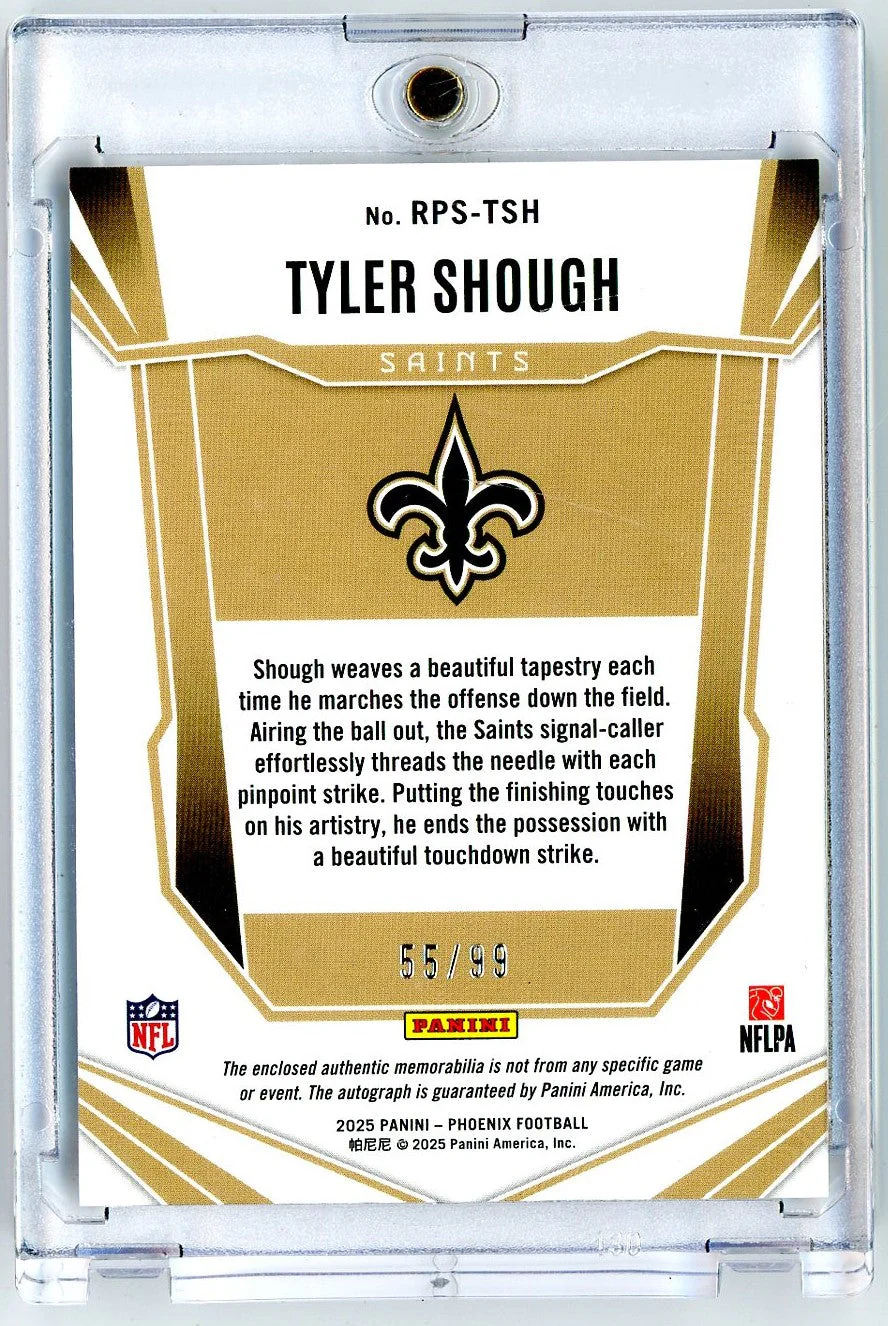 2025 Panini Phoenix Tyler Shough #RPSTSH /99 Red RPA Auto Rookie RC Football Card - Image 2