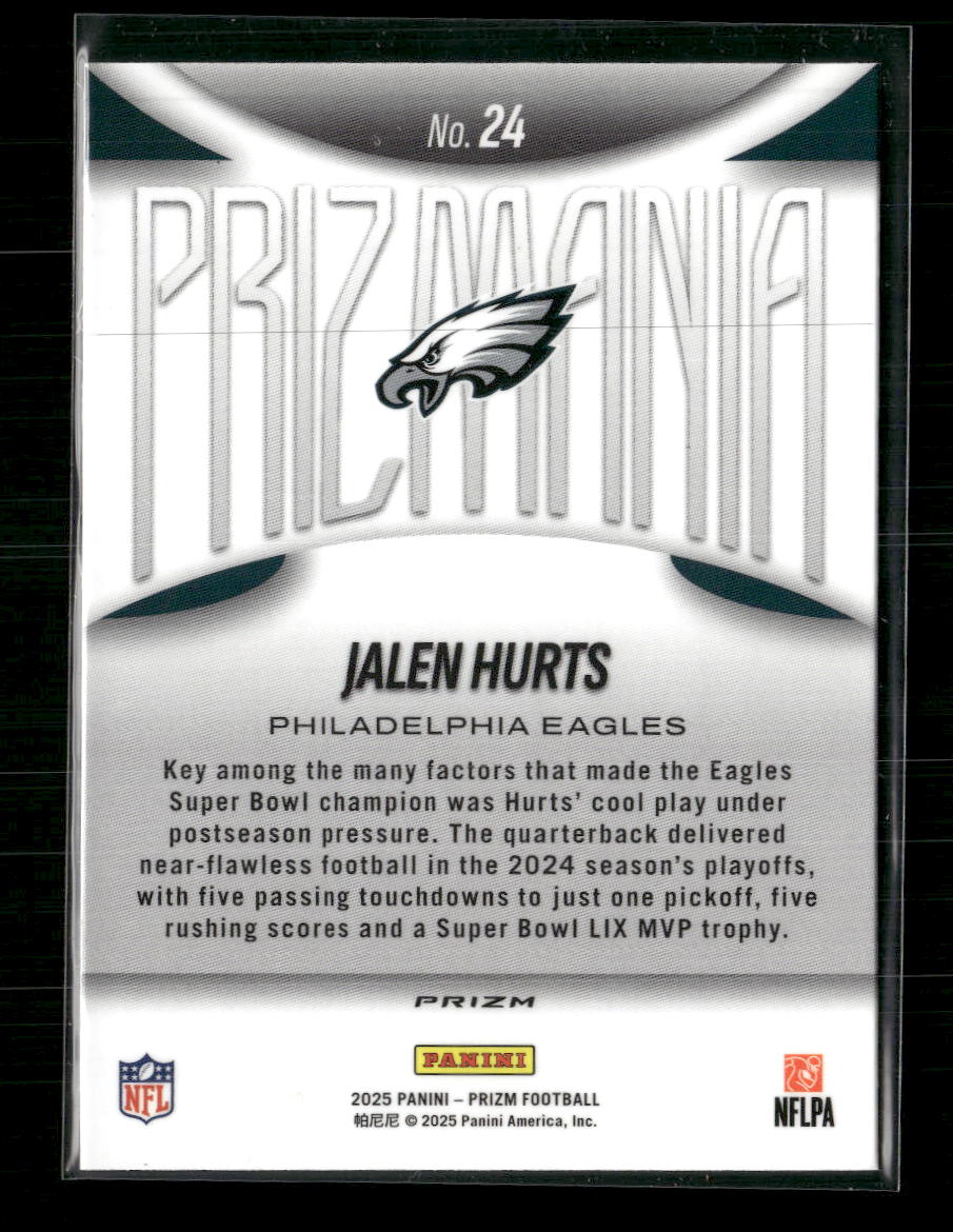 2025 Panini Prizm Prizmania Jalen Hurts #24 - Image 2