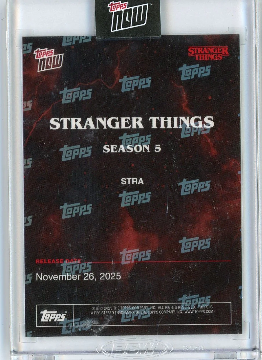 2025 Topps Now Stranger Things #STRA Gold /50 Season 5 Cover Art Card - Image 2