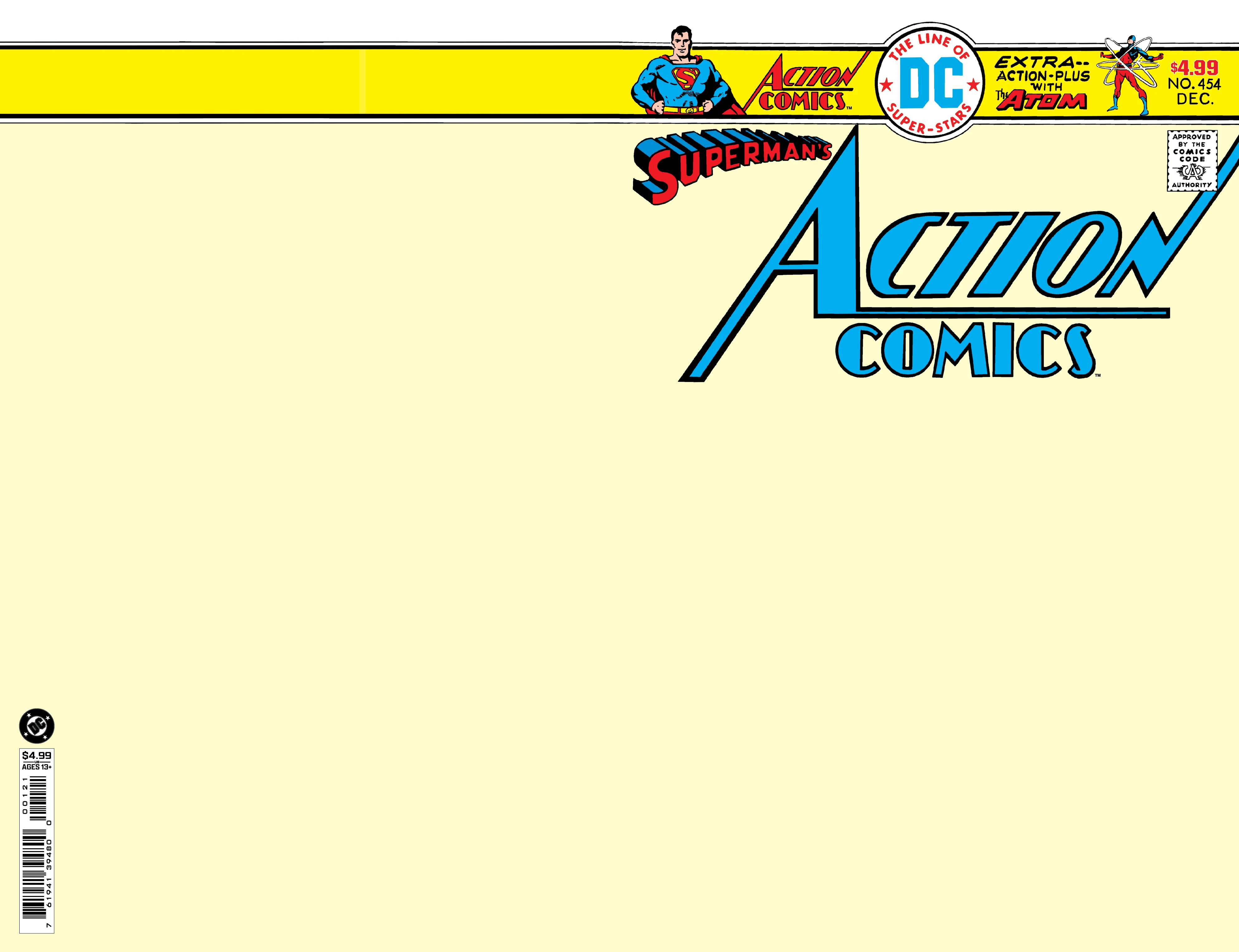 Action Comics #454 Facsimile Edition B Blank Variant (04/08/2026) Dc - Image 2