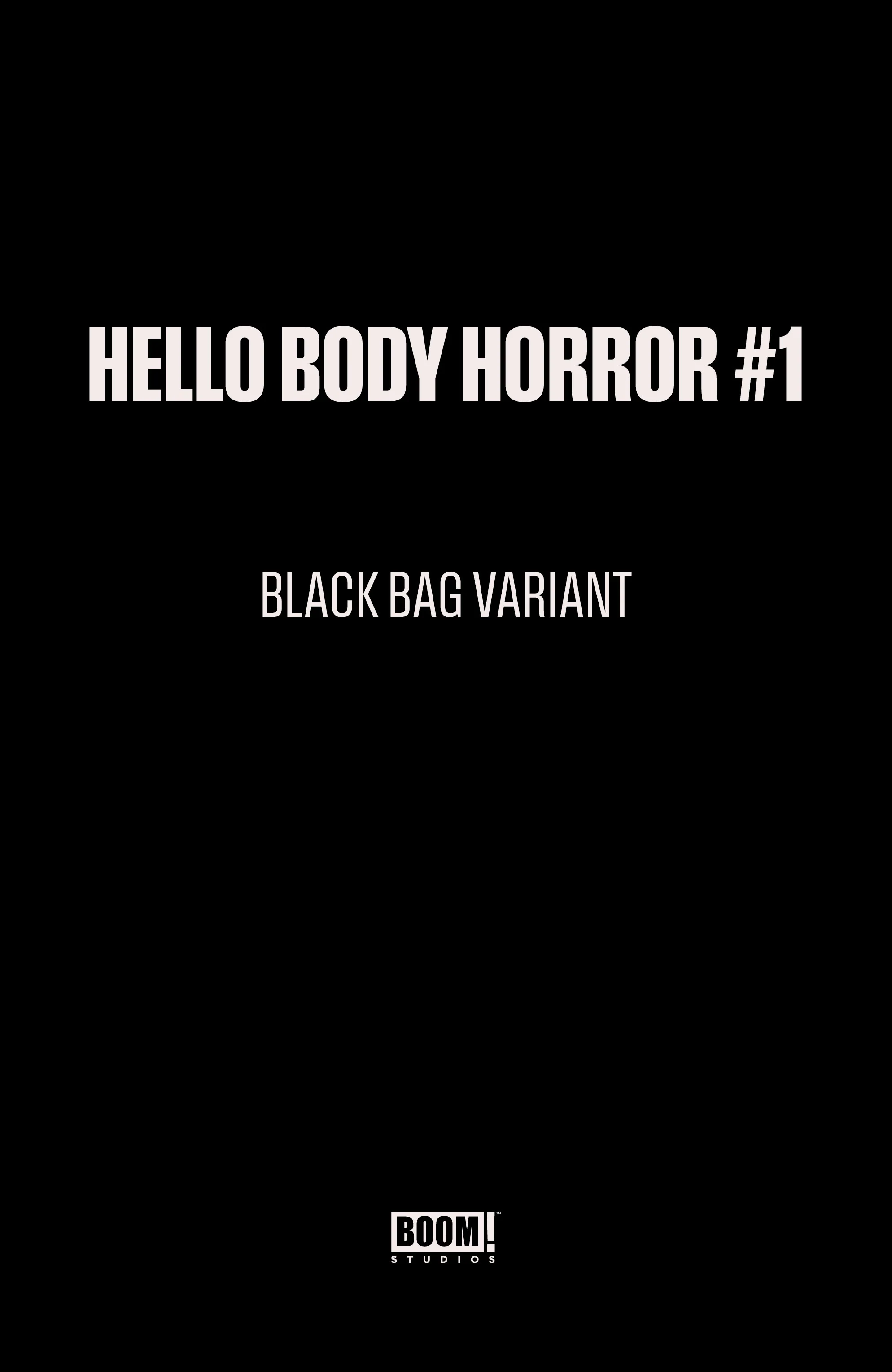 Hello Body Horror #1 C Black Bag Wayshak (04/22/2026) Boom