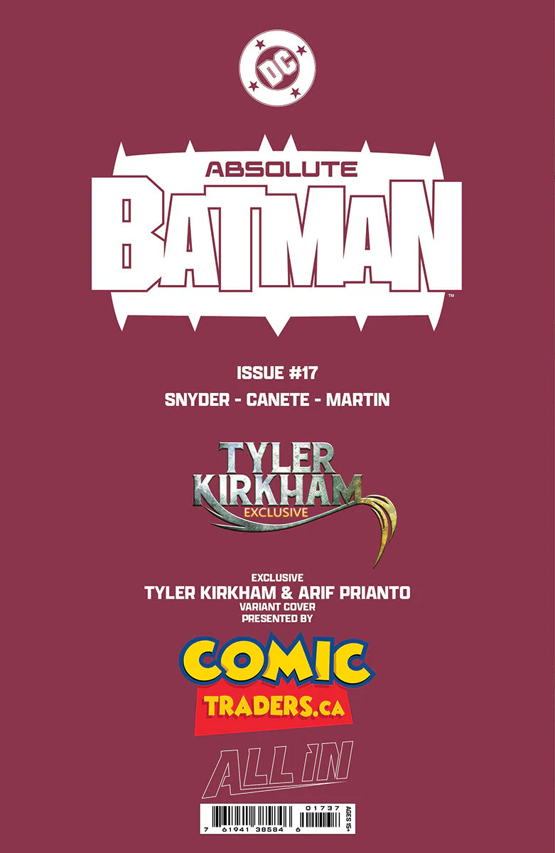 Absolute Batman #17 Tyler Kirkham Exclusive Var (02/11/2026)(02/18/2026) - Image 2