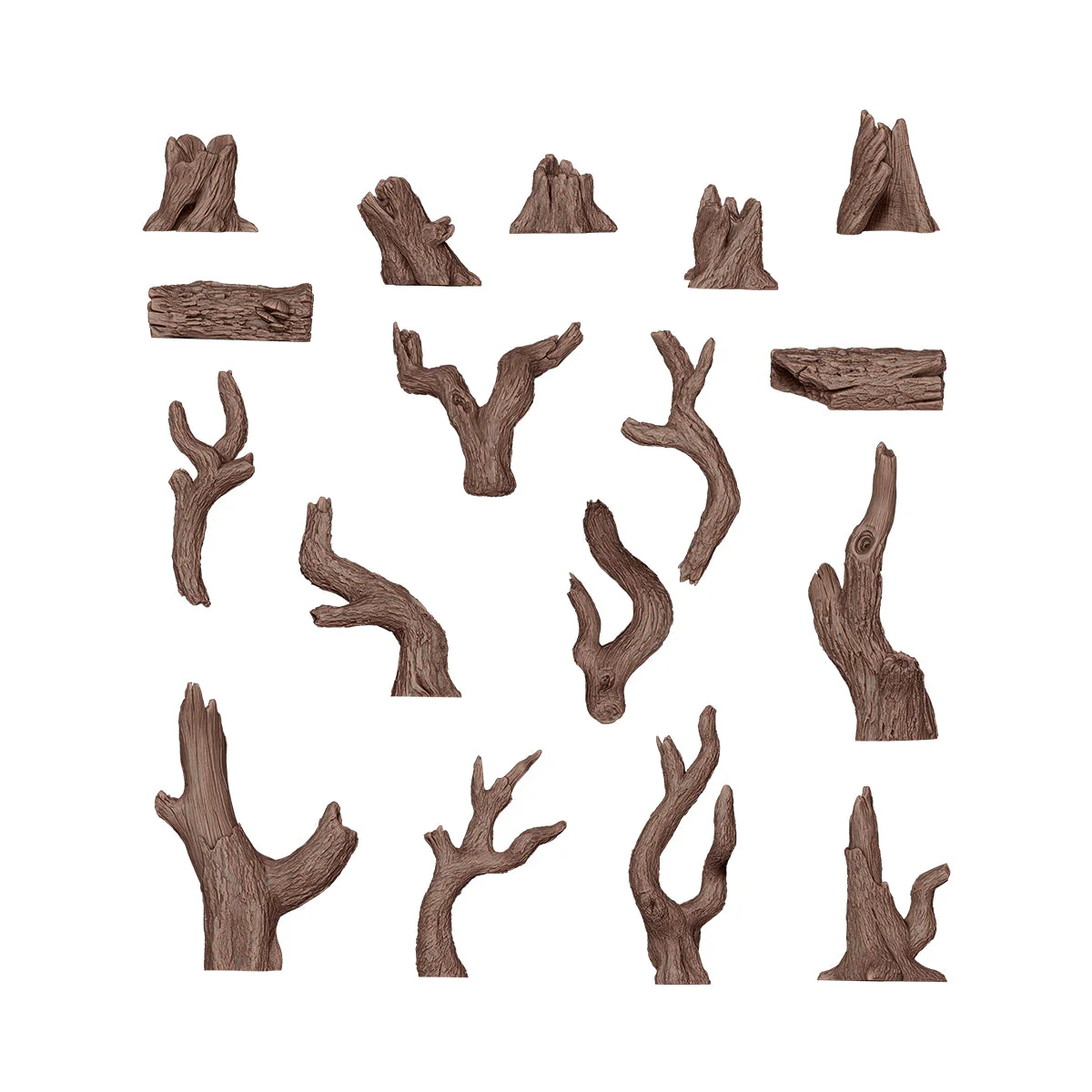 AK Interactive Basing Bits: Dead Tree Basing (17 Pieces) - Image 3