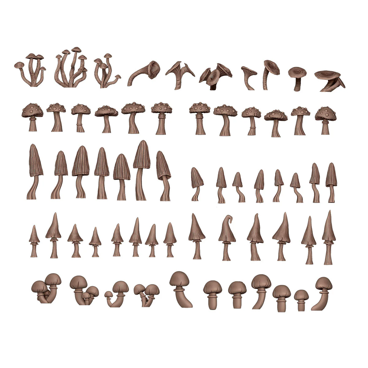 AK Interactive Basing Bits: Forest Mushrooms (63 Pieces) - Image 3