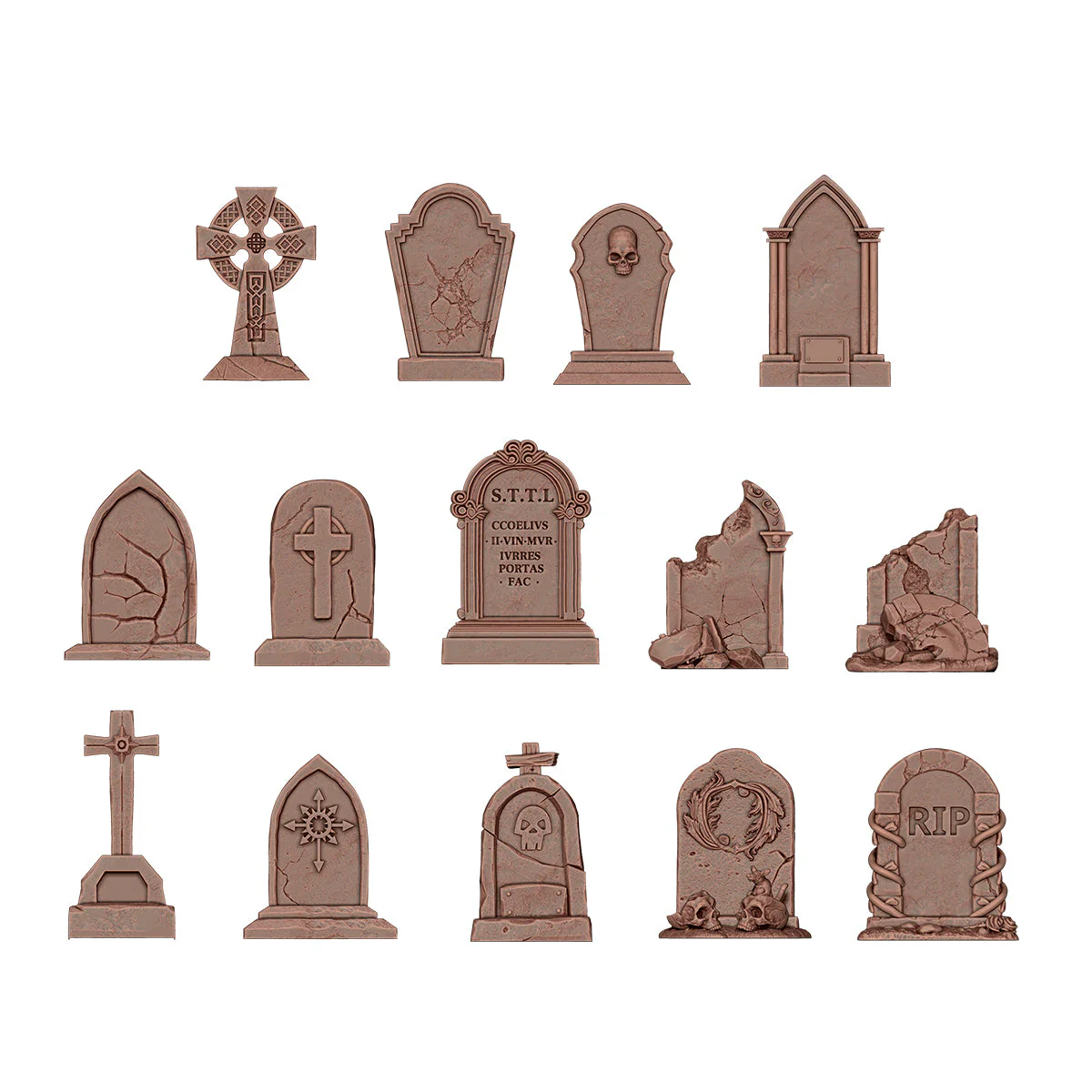 AK Interactive Basing Bits: Tombstones (14 Pieces) - Image 3
