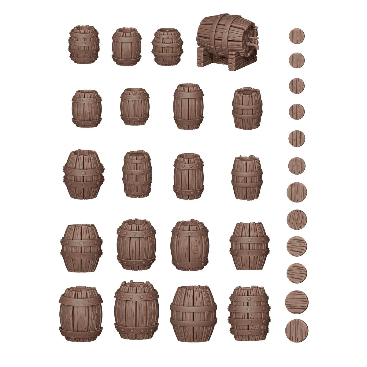 AK Interactive Basing Bits: Wood Barrels (32 Pieces) - Image 3