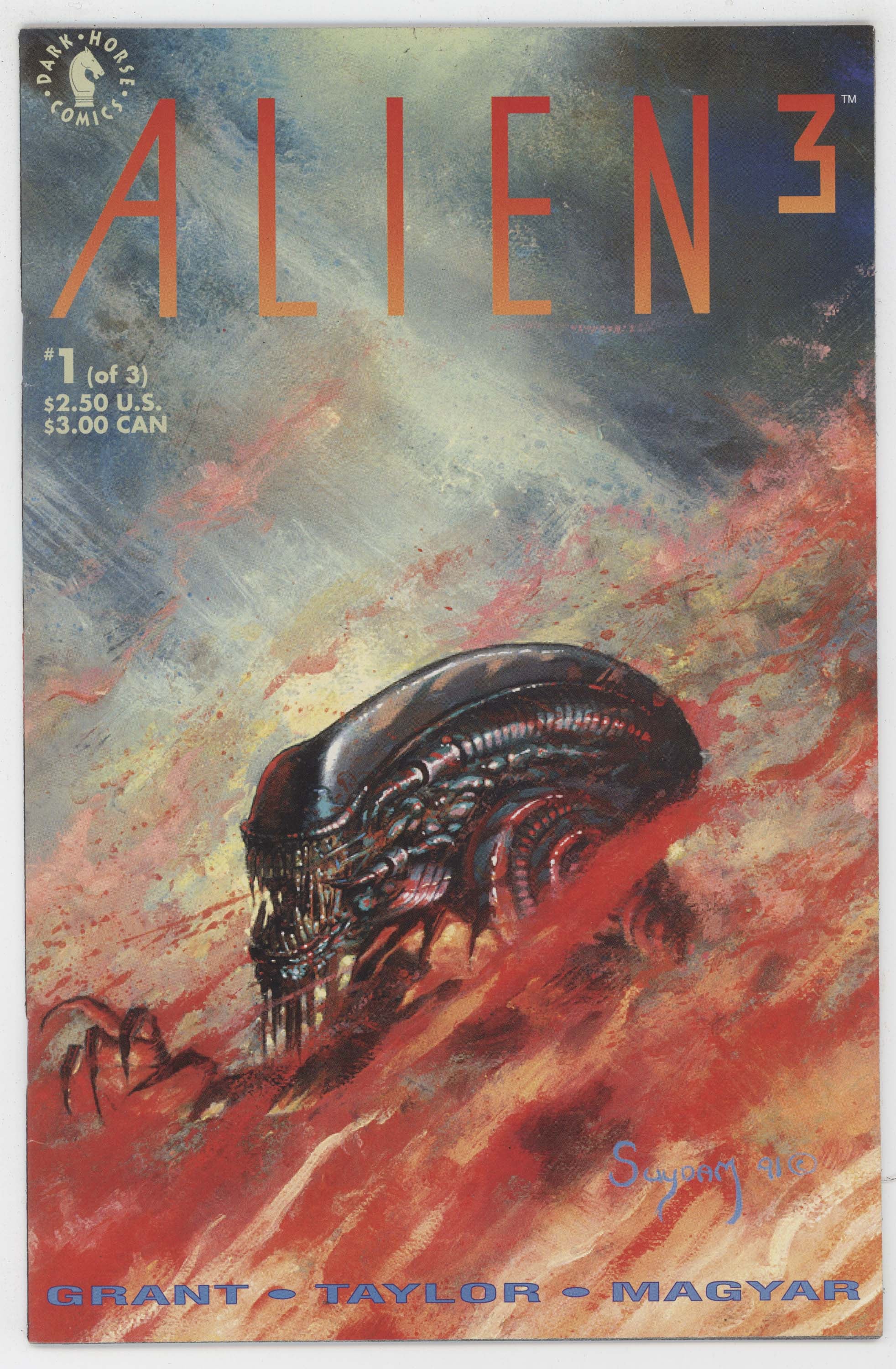 Alien 3 #1 Dark Horse 1992 NM Movie Adaptation Arthur Suydam Steven Grant