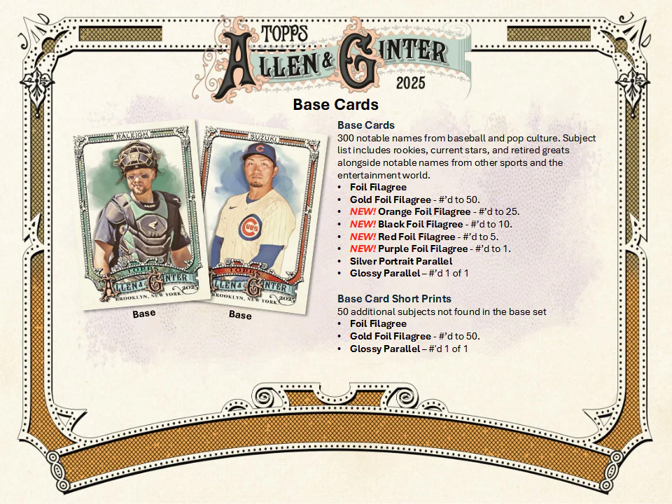 Allen & Ginter Baseball Topps 2025 Value Box - 8 Packs (12/10/2025) - Image 3
