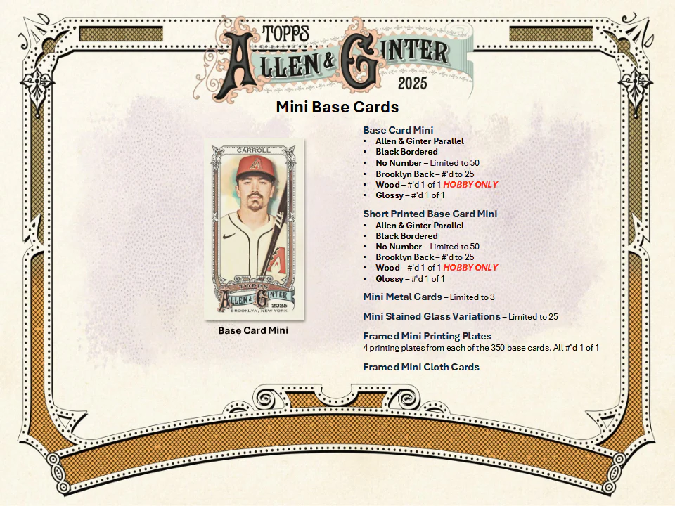 Allen & Ginter Baseball Topps 2025 Value Box - 8 Packs (12/10/2025) - Image 4