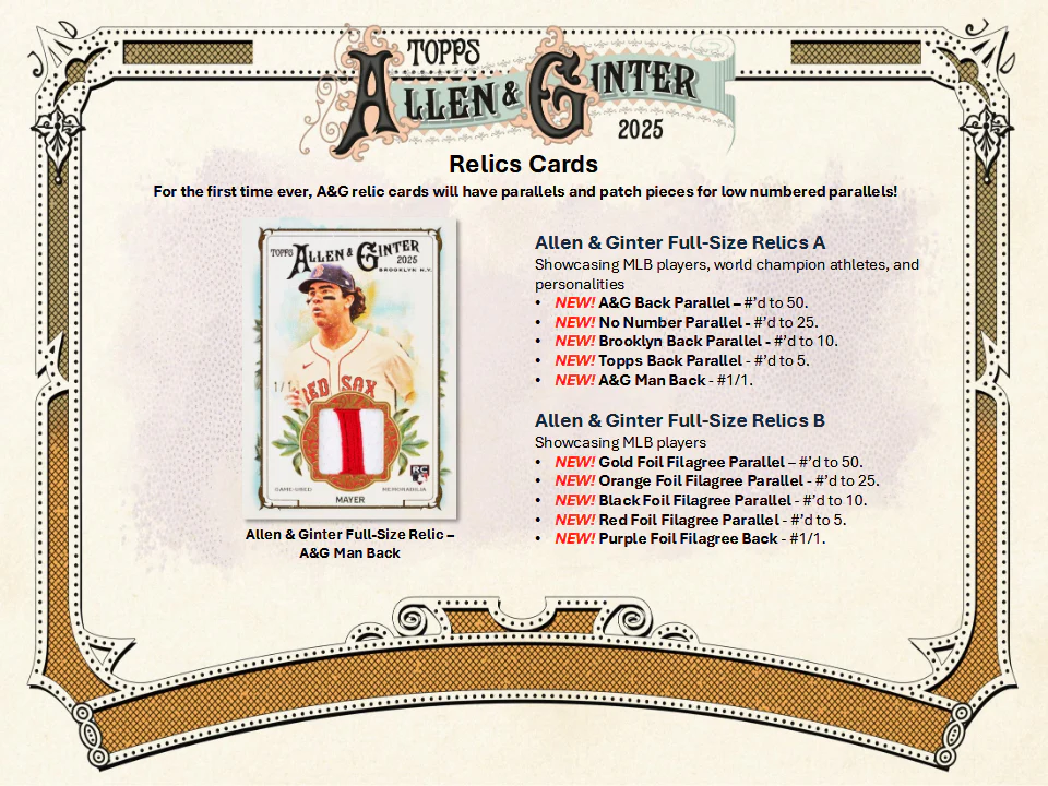 Allen & Ginter Baseball Topps 2025 Value Box - 8 Packs (12/10/2025) - Image 6