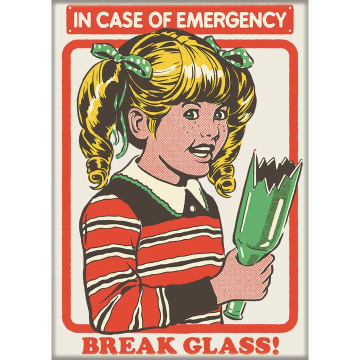 Ata-Boy Magnets: Refrigerator Magnet - 2.5" x 3.5" - Steven Rhodes - In Case of Emergency