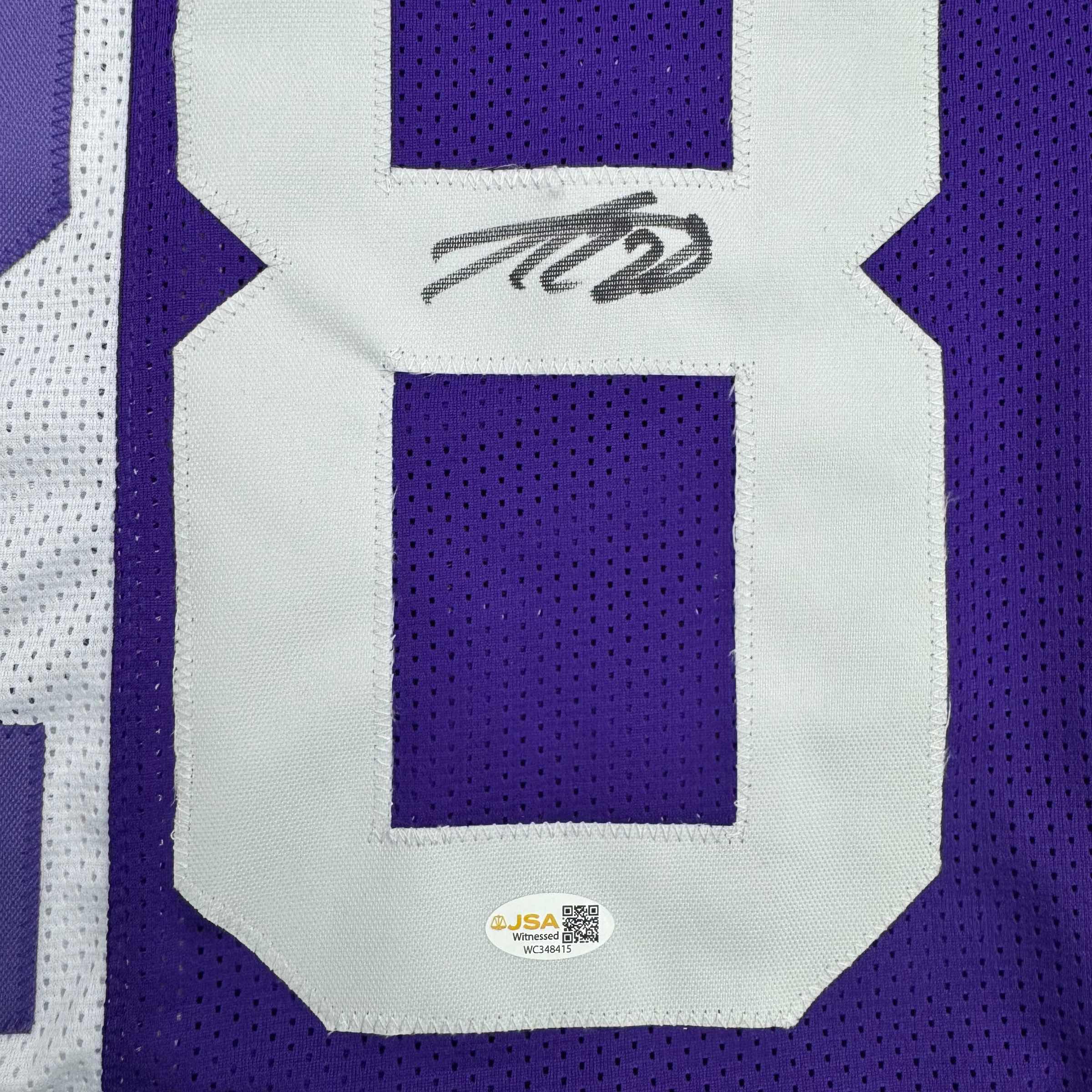 Autographed/Signed Adrian Peterson Minnesota Split Football Jersey JSA COA - Image 3