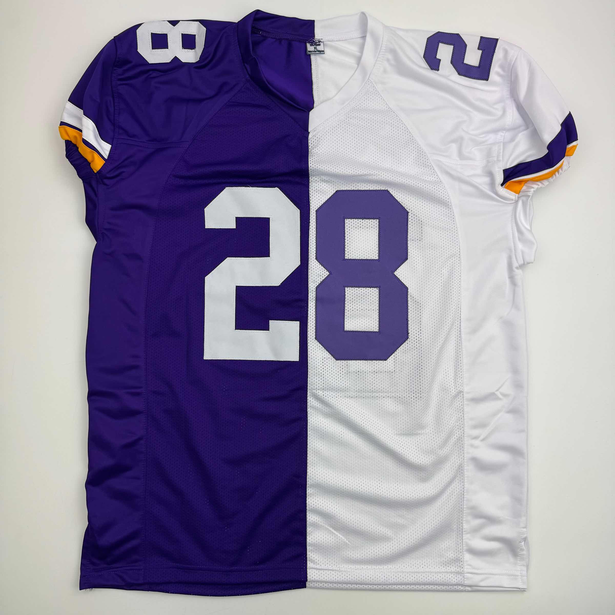 Autographed/Signed Adrian Peterson Minnesota Split Football Jersey JSA COA - Image 4