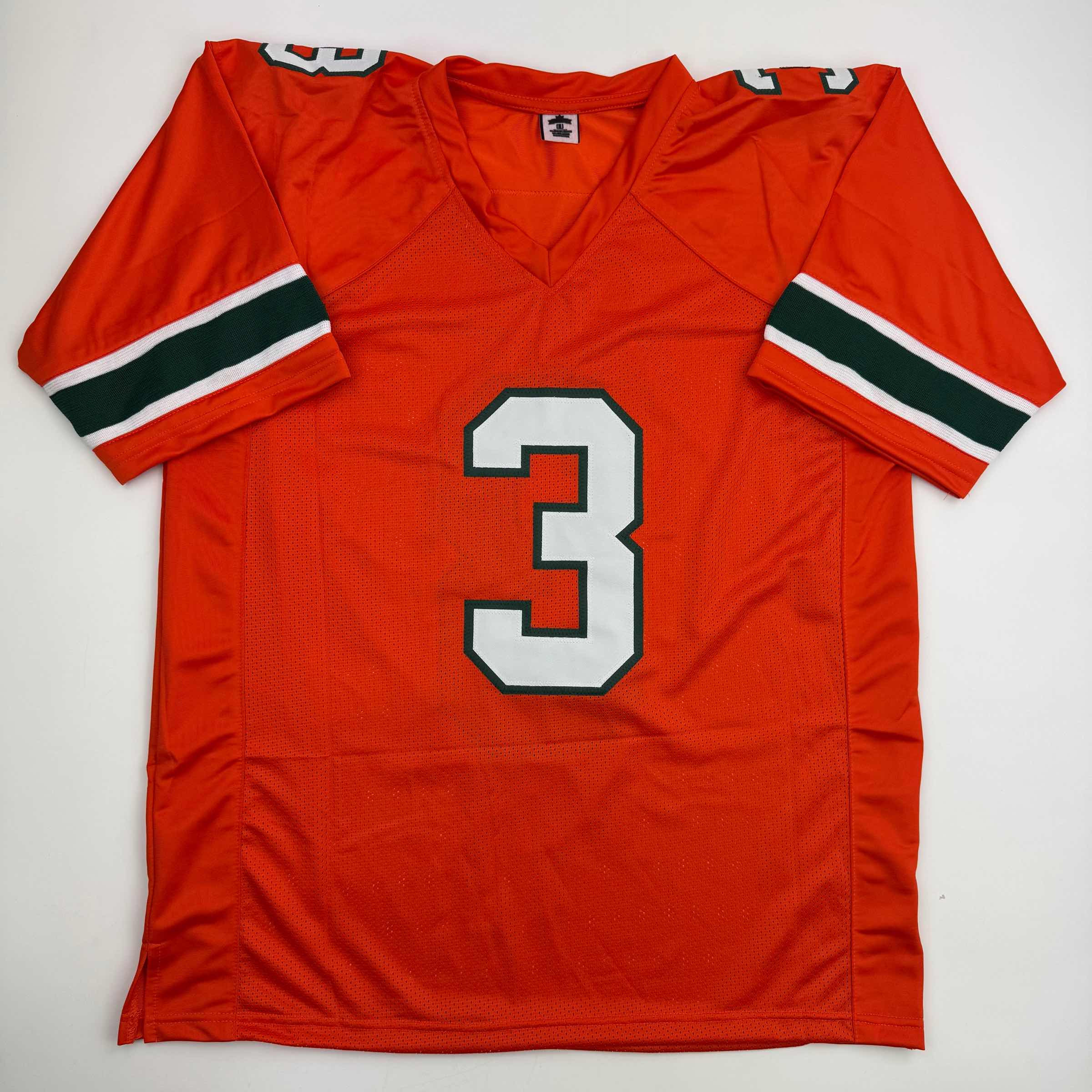 Autographed/Signed Akheem Mesidor Miami Orange College Football Jersey Beckett BAS COA - Image 4
