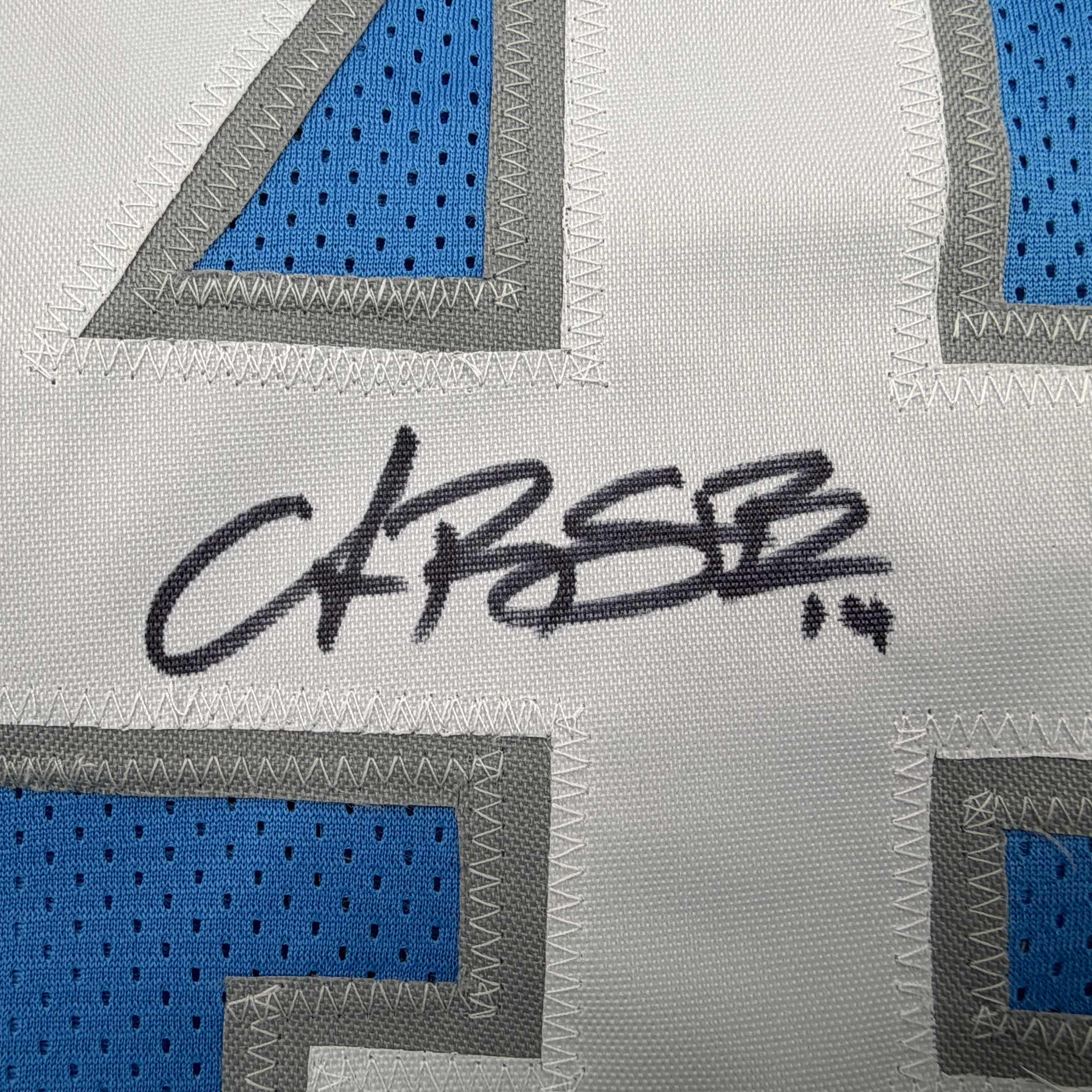 Autographed/Signed Amon-Ra St. Brown Detroit Current Blue Football Jersey Beckett BAS COA - Image 3