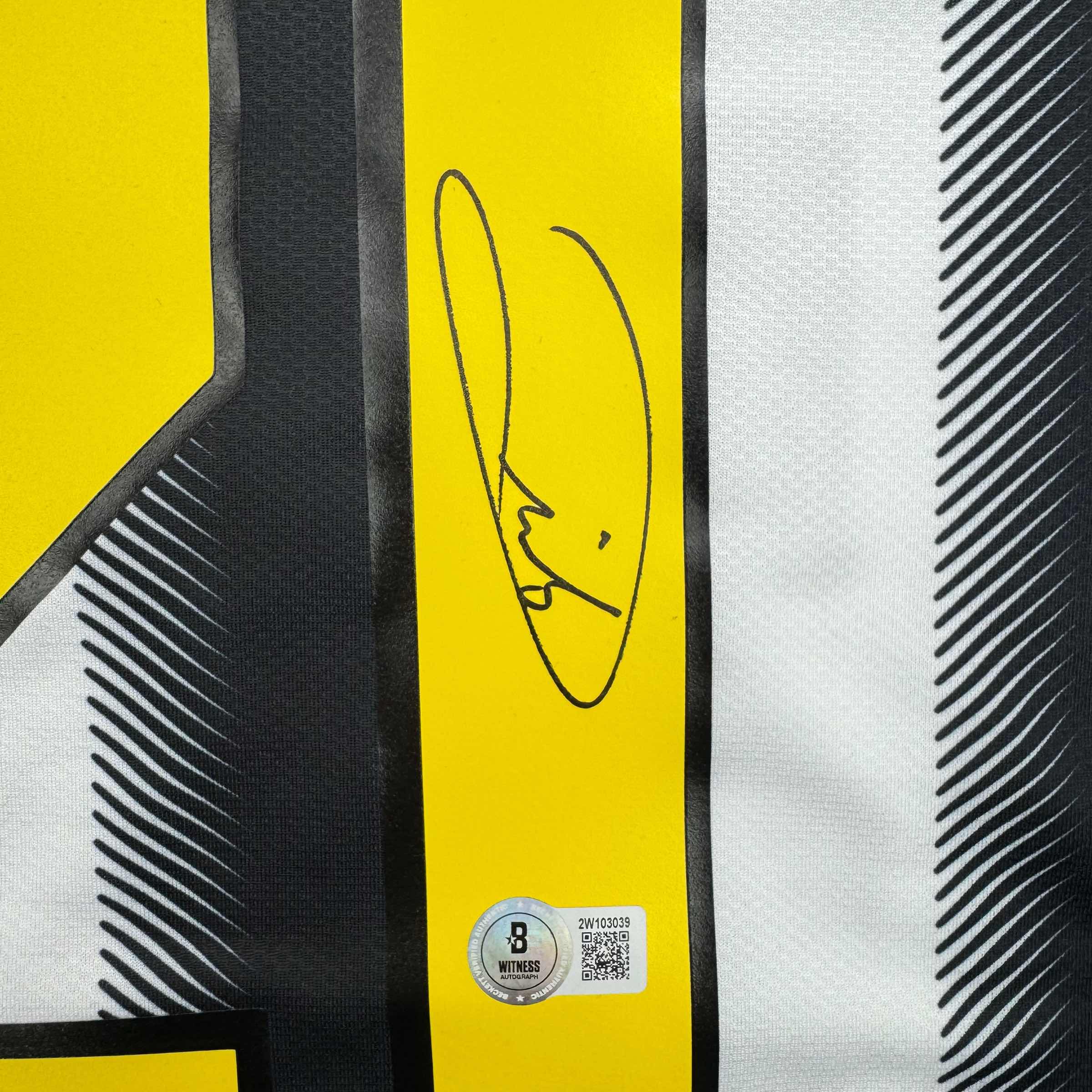 Autographed/Signed Andrea Pirlo Juventus White Soccer Jersey Beckett BAS COA - Image 3