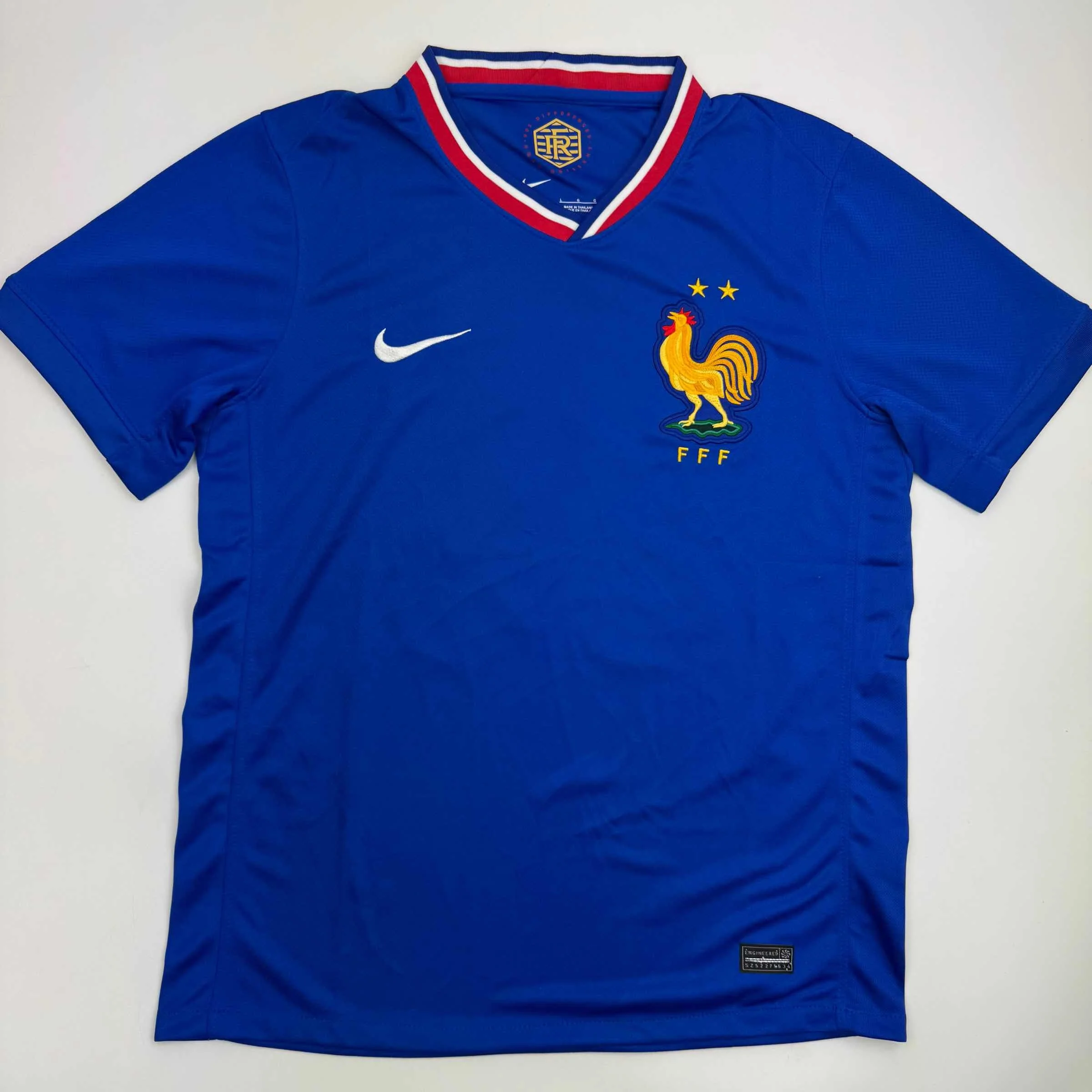 Autographed/Signed Bradley Barcola France French National Team Blue Soccer Jersey Beckett BAS COA - Image 4