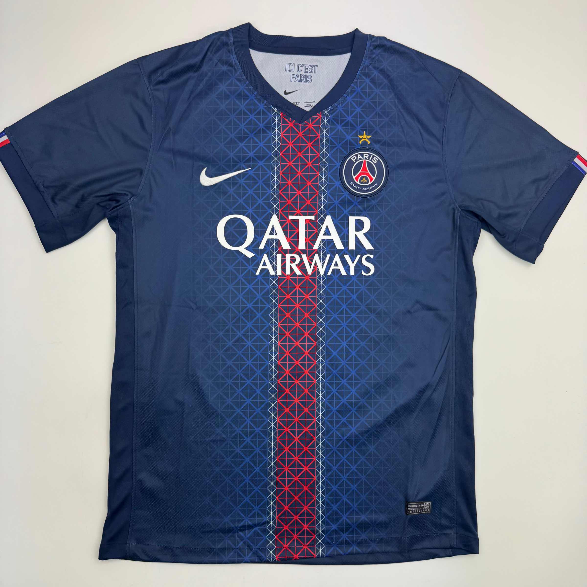 Autographed/Signed Bradley Barcola PSG Paris Saint Germain Blue Soccer Futbol Jersey Beckett BAS COA - Image 4