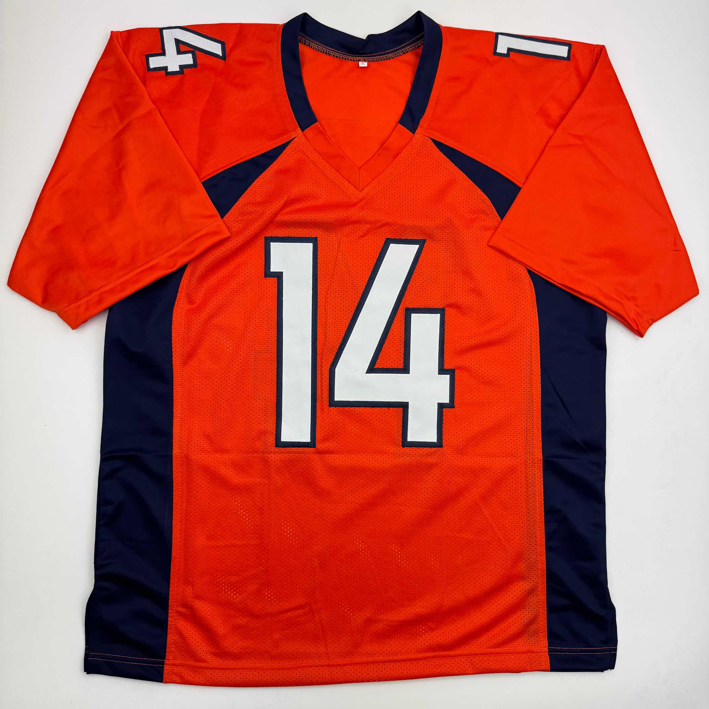 Autographed/Signed Brandon Stokley Denver Orange Football Jersey Beckett BAS COA - Image 4