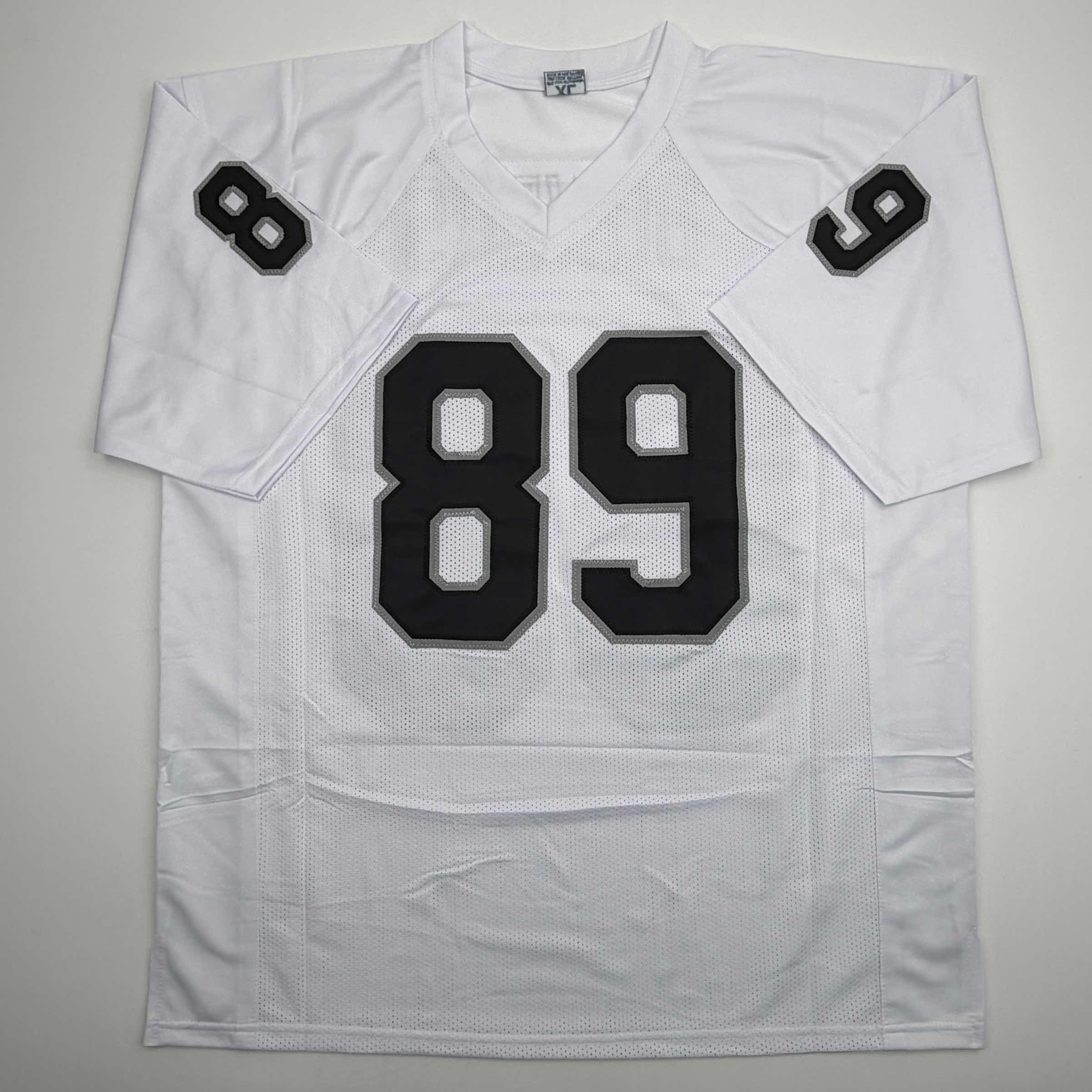 Autographed/Signed Brock Bowers Las Vegas Oakland White Football Jersey Beckett BAS COA - Image 4