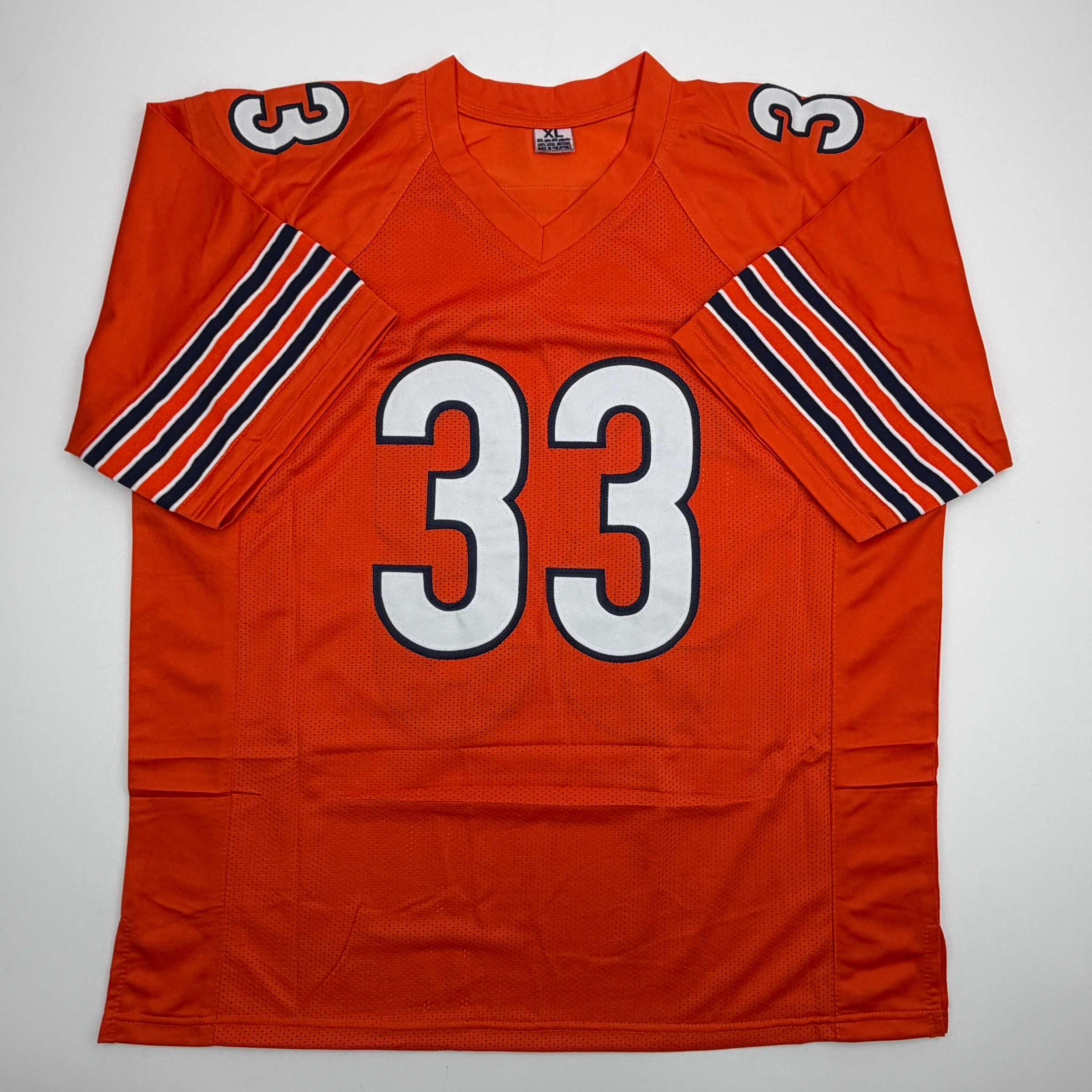 Autographed/Signed Charles Tillman Peanut Chicago Orange Football Jersey Beckett BAS COA - Image 4