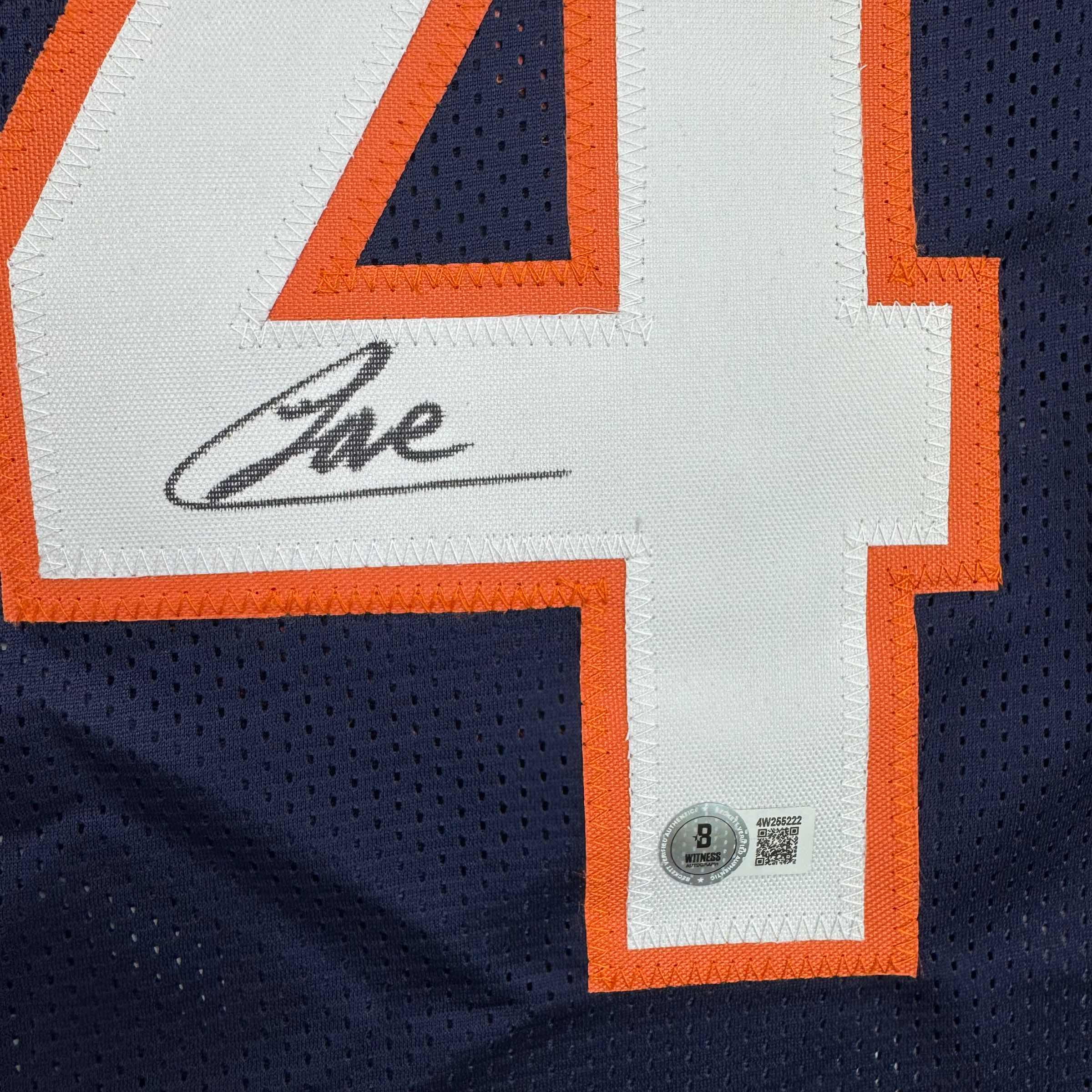 Autographed/Signed Colston Loveland Chicago Blue Football Jersey Beckett BAS COA - Image 3