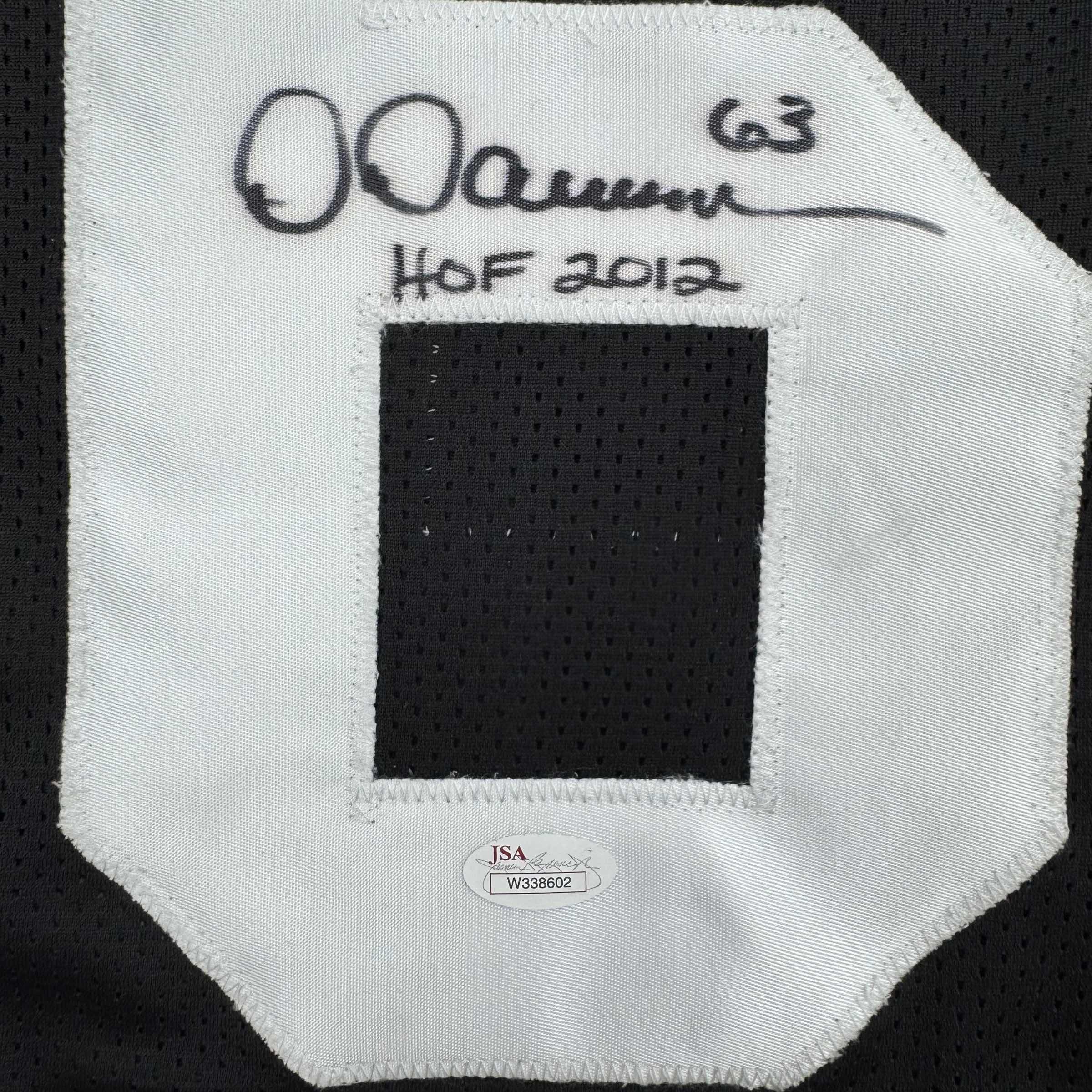 Autographed/Signed Dermontti Dawson HOF 12 Pittsburgh Black Football Jersey JSA COA - Image 3