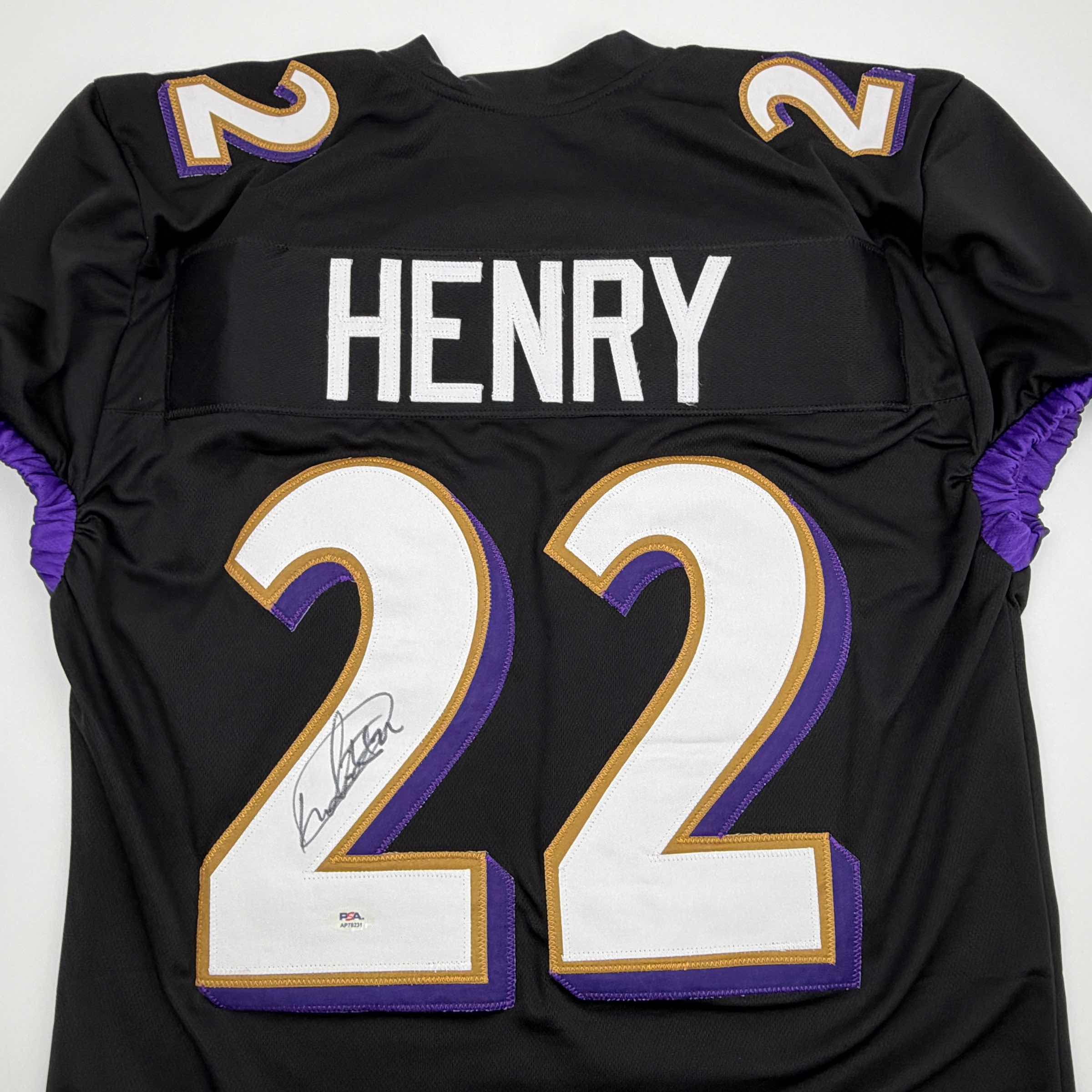 Autographed/Signed Derrick Henry Baltimore Black Football Jersey JSA COA - Image 2
