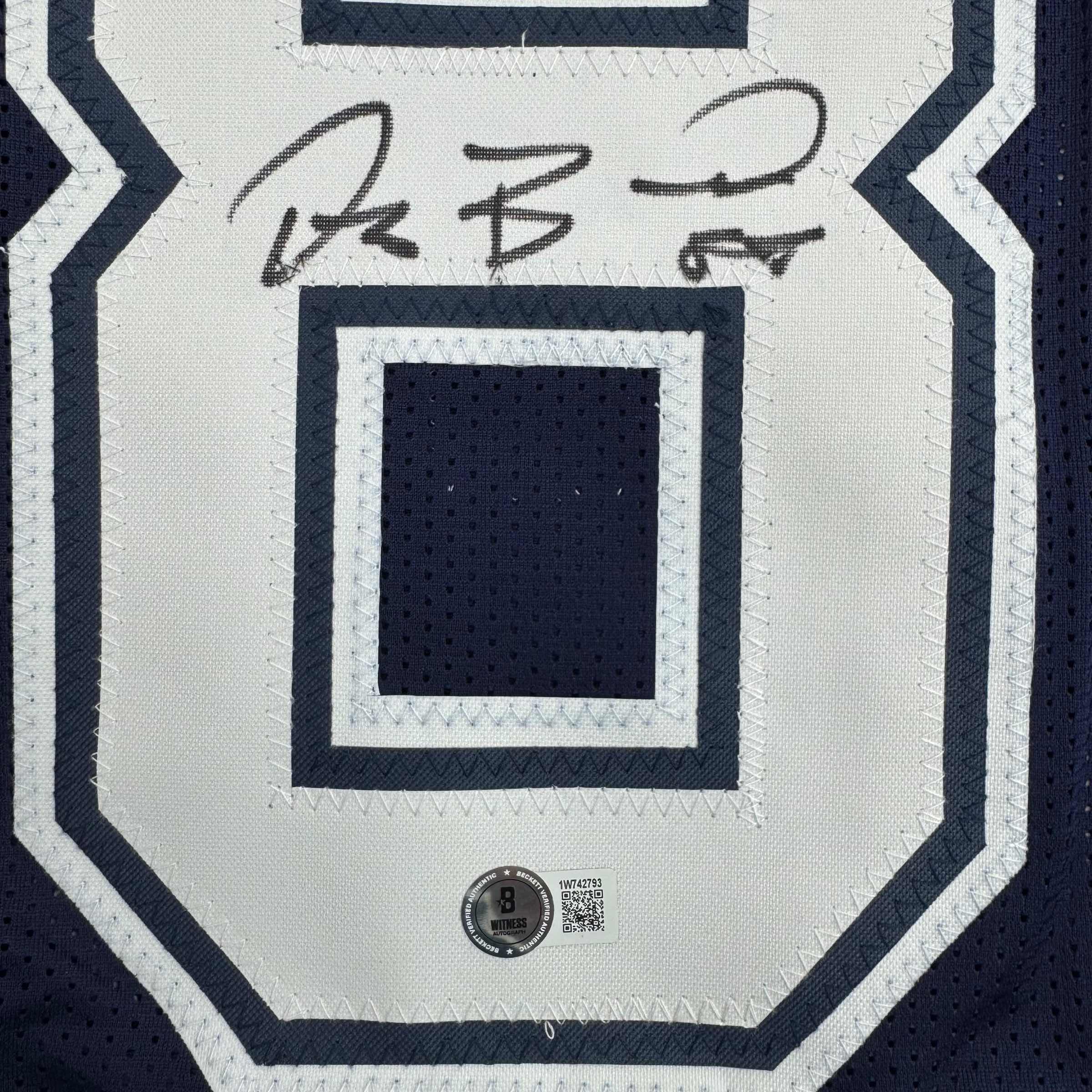 Autographed/Signed Dez Bryant Dallas Blue Football Jersey Beckett BAS COA - Image 3