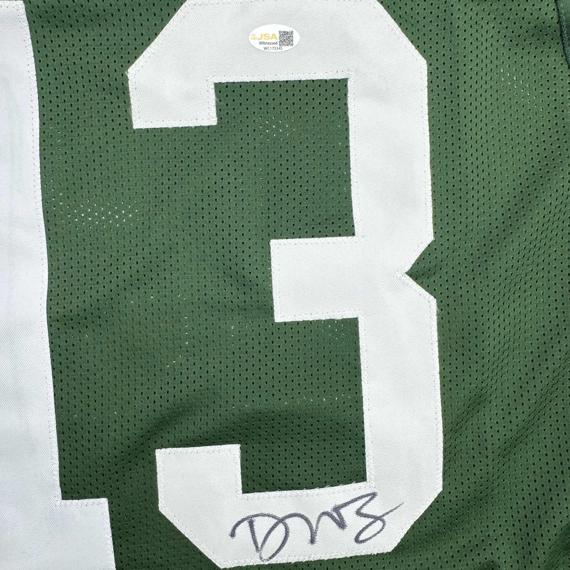 Autographed/Signed Dontayvion Wicks Green Bay Green Football Jersey JSA COA - Image 3