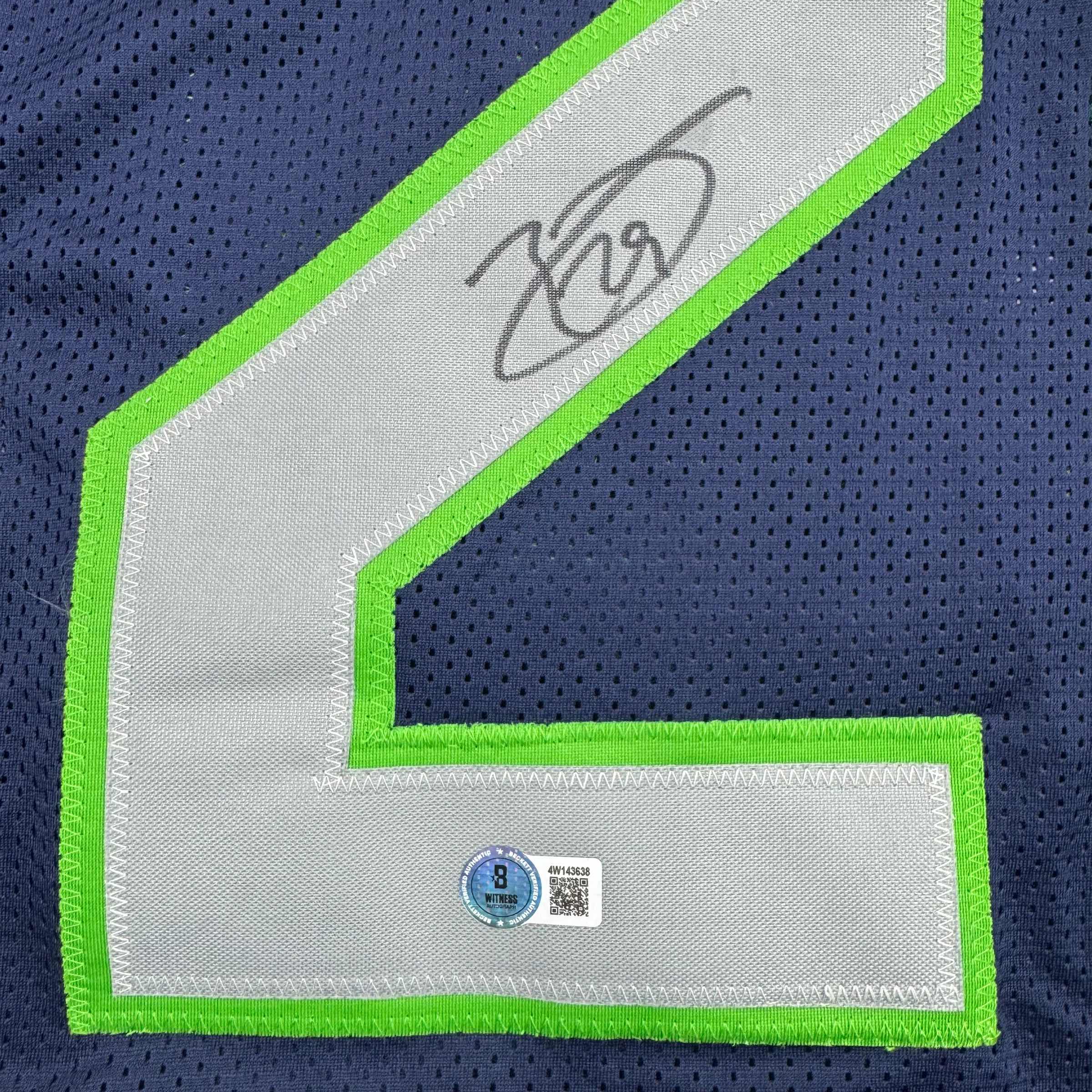Autographed/Signed Earl Thomas III Seattle Blue Football Jersey Beckett BAS COA - Image 3