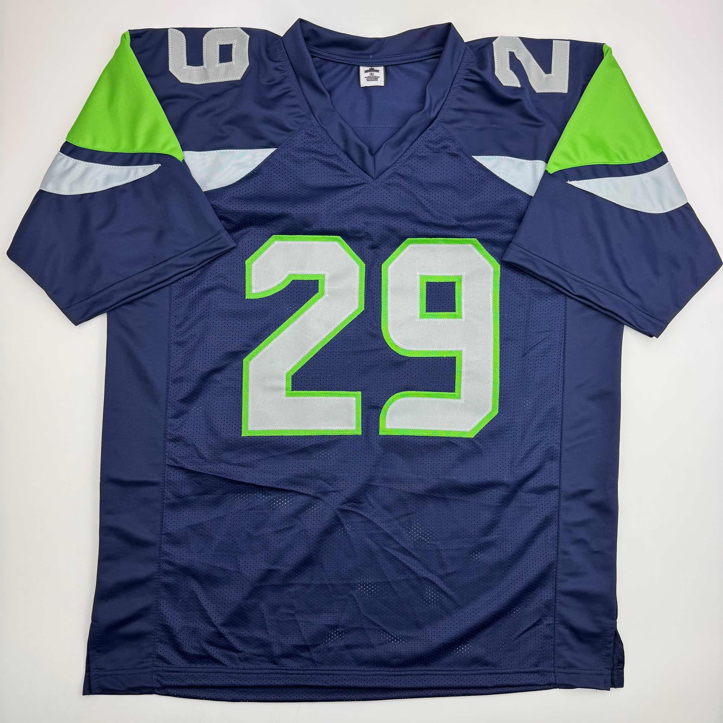 Autographed/Signed Earl Thomas III Seattle Blue Football Jersey Beckett BAS COA - Image 4
