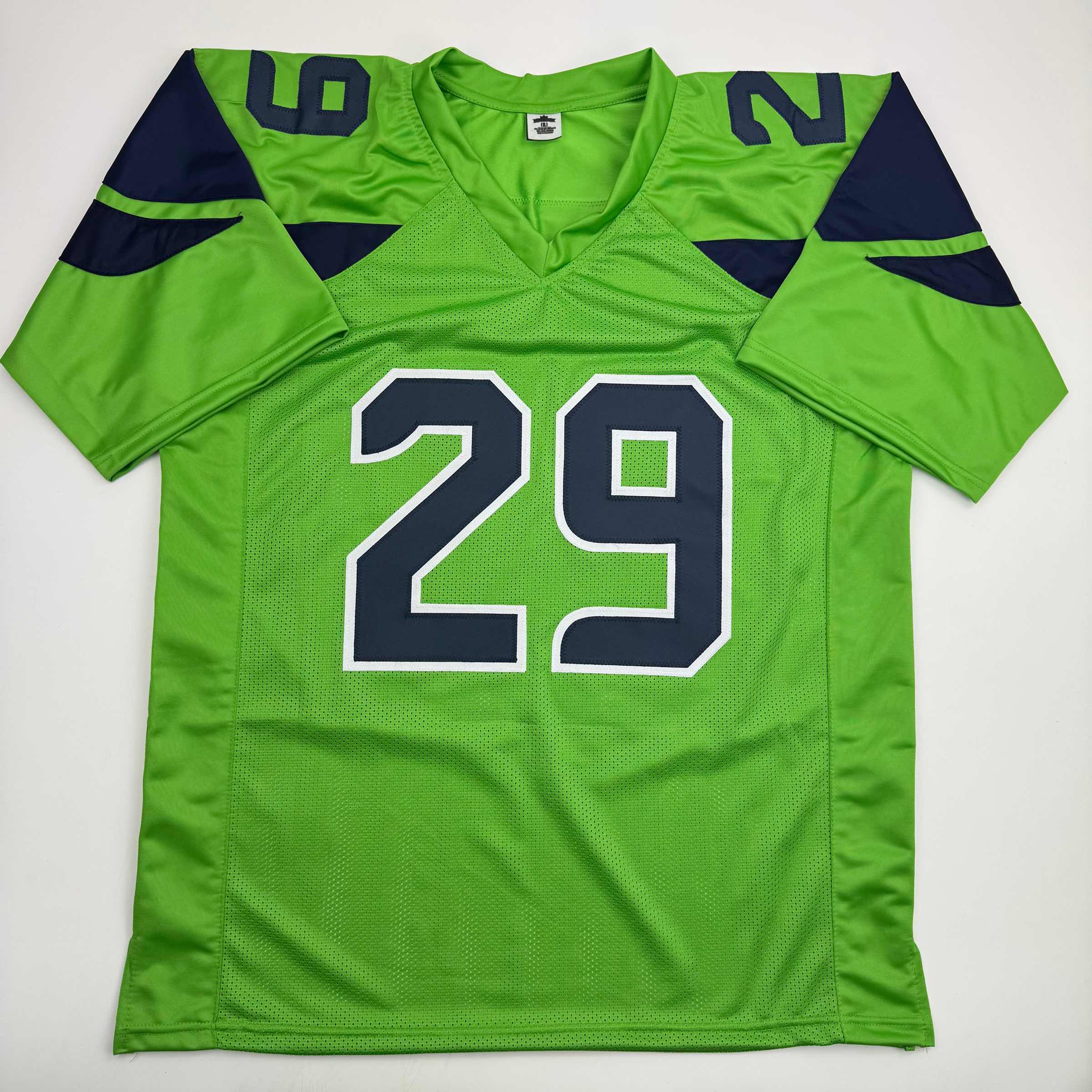 Autographed/Signed Earl Thomas III Seattle Green Football Jersey Beckett BAS COA - Image 4
